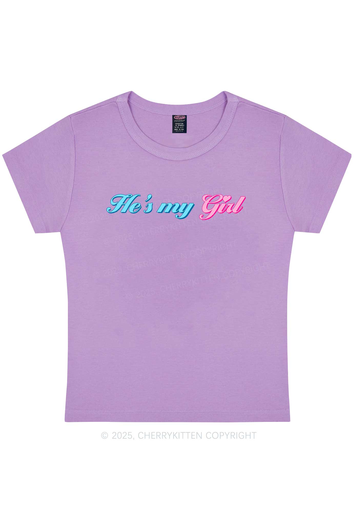 He Is My Girl Pride Y2K Baby Tee Cherrykitten