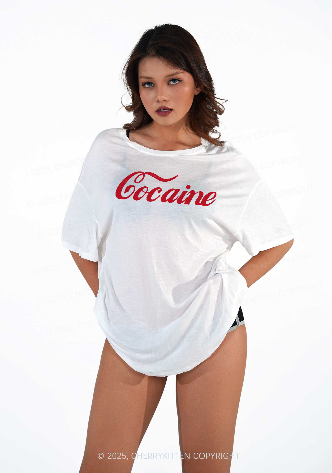 Special Cola Y2K Sheer Boyfriend Tee Cherrykitten
