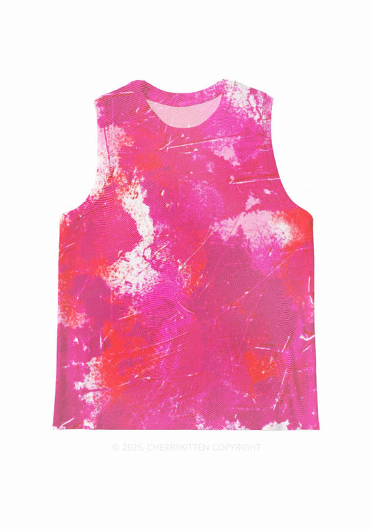 Lesbian Ink Pride Y2K Mesh Muscle Tank Cherrykitten
