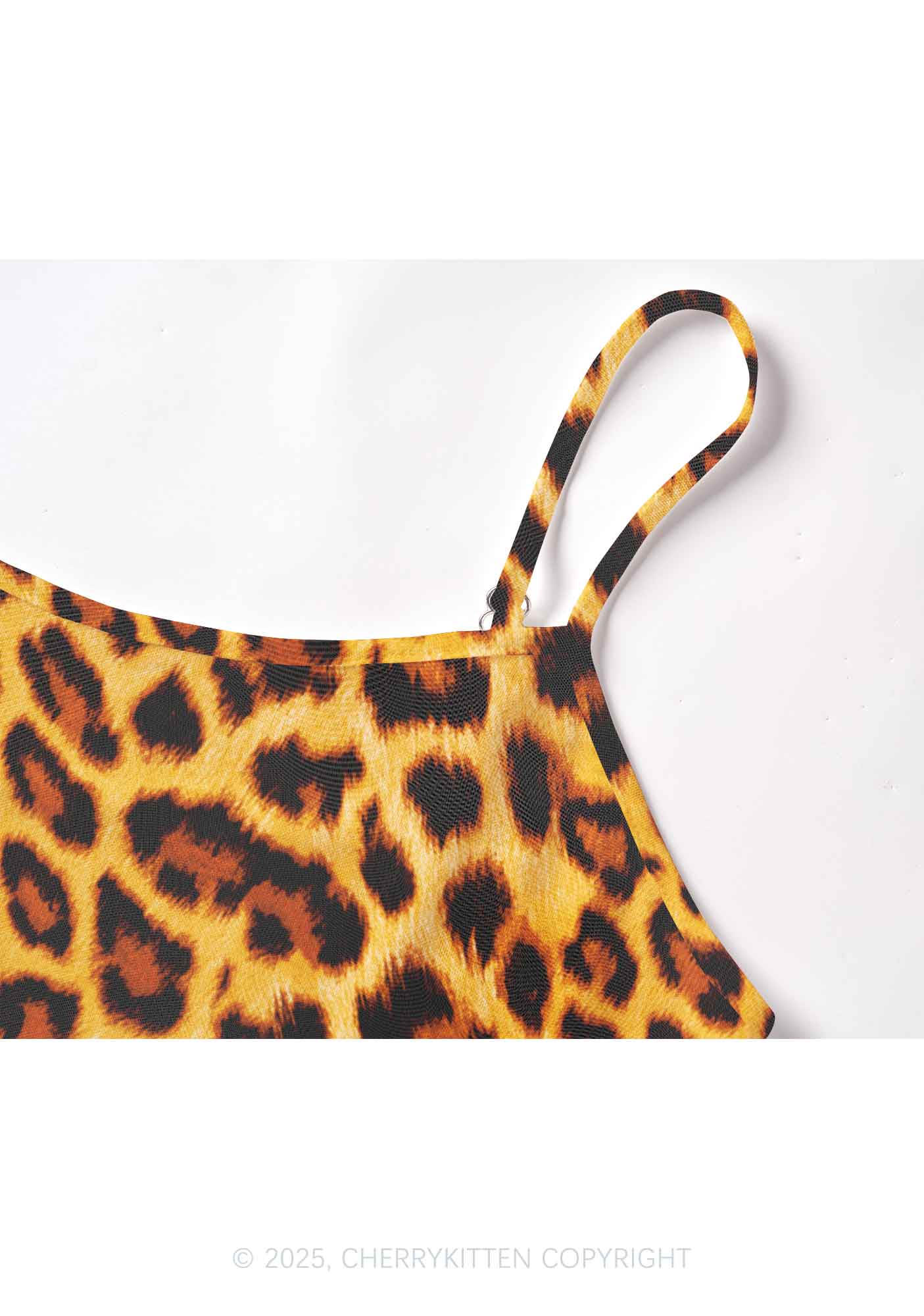 Brown Leopard Y2K Mesh Cami Tank Cherrykitten