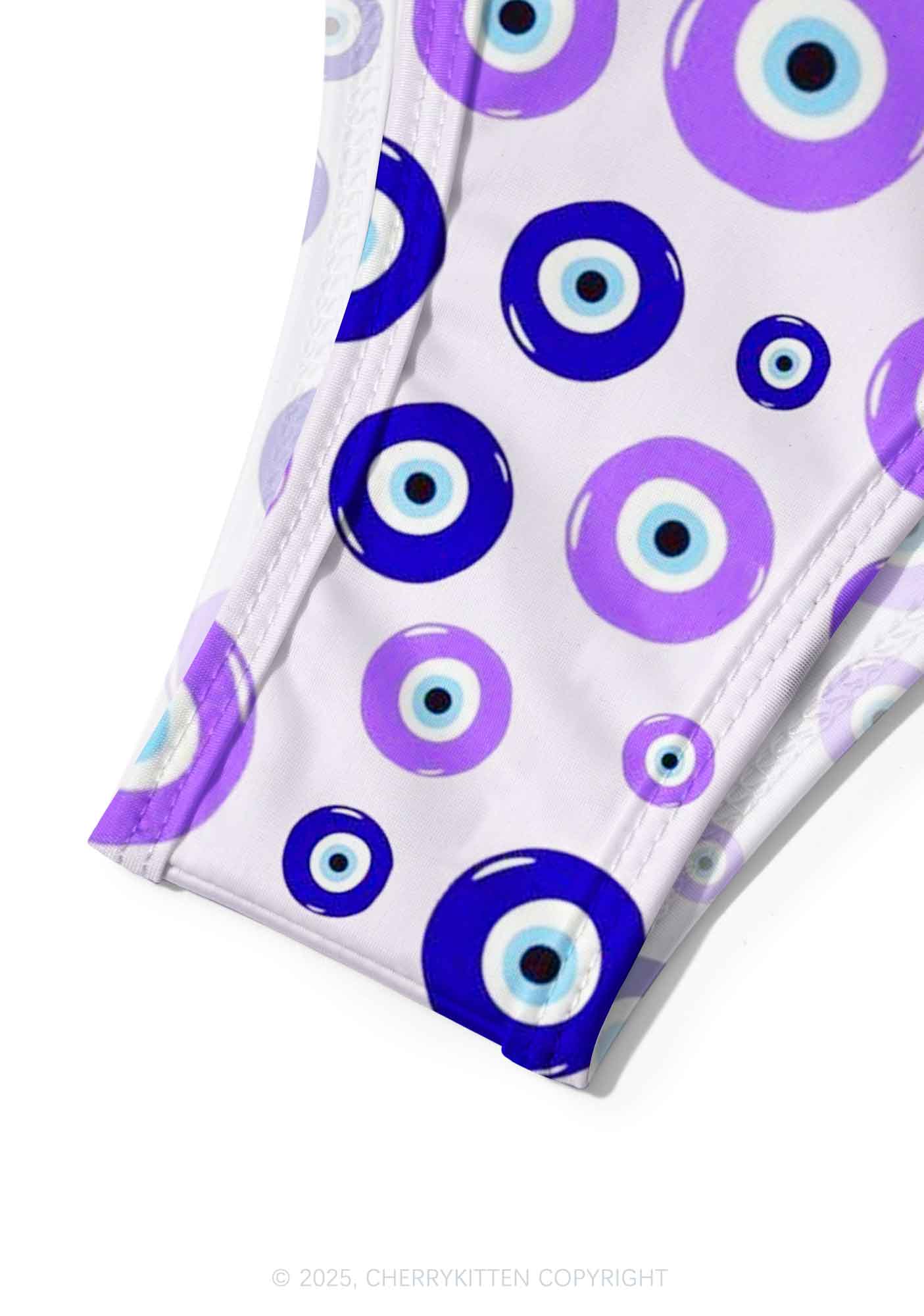 Purple Evil Eye Y2K Print Bikini Set Cherrykitten