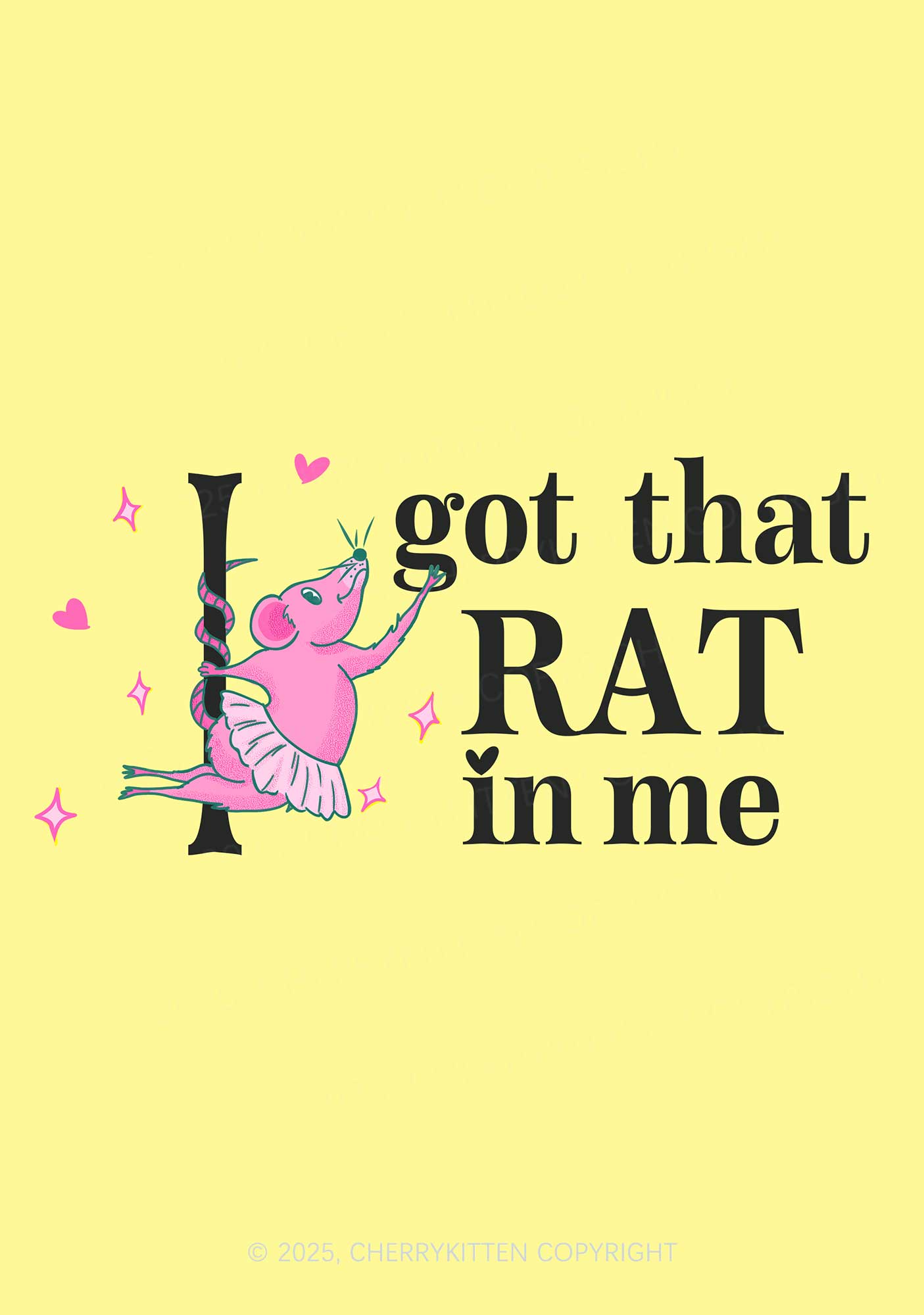 Got Rat In Me 1Pc Y2K Pin Badge Cherrykitten