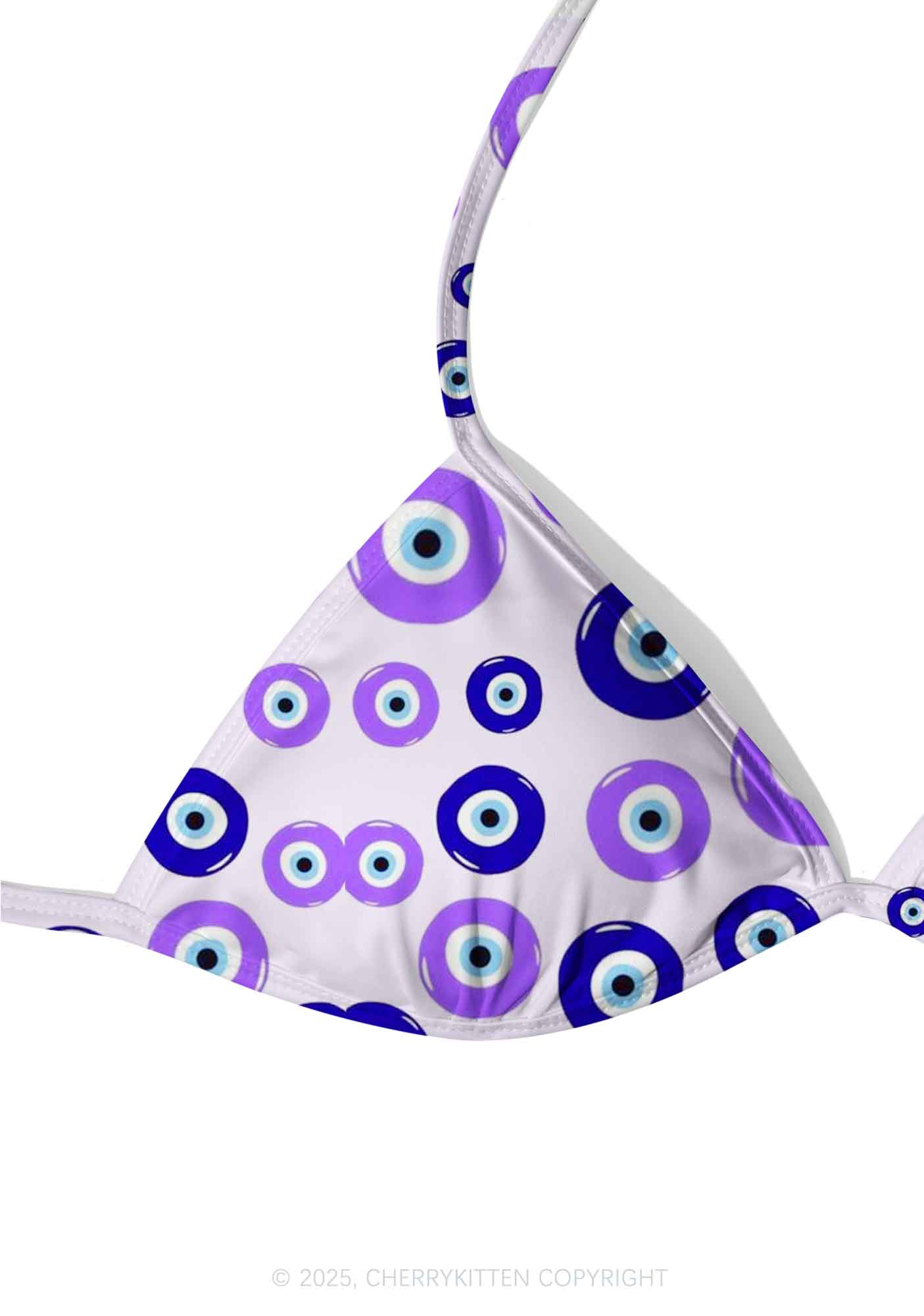 Purple Evil Eye Y2K Print Bikini Set Cherrykitten
