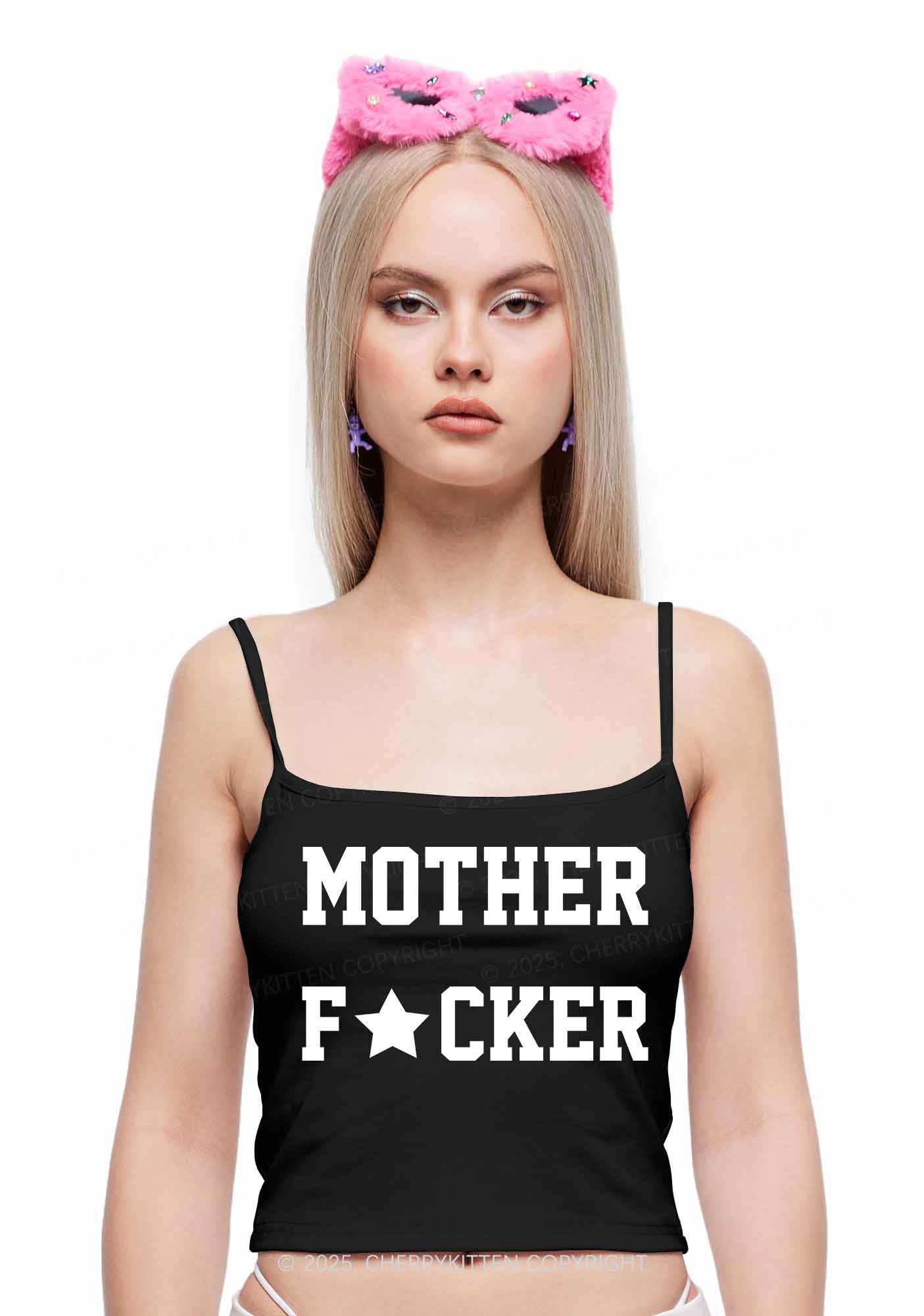 Motherfxcker Y2K Spaghetti Strap Cami Cherrykitten