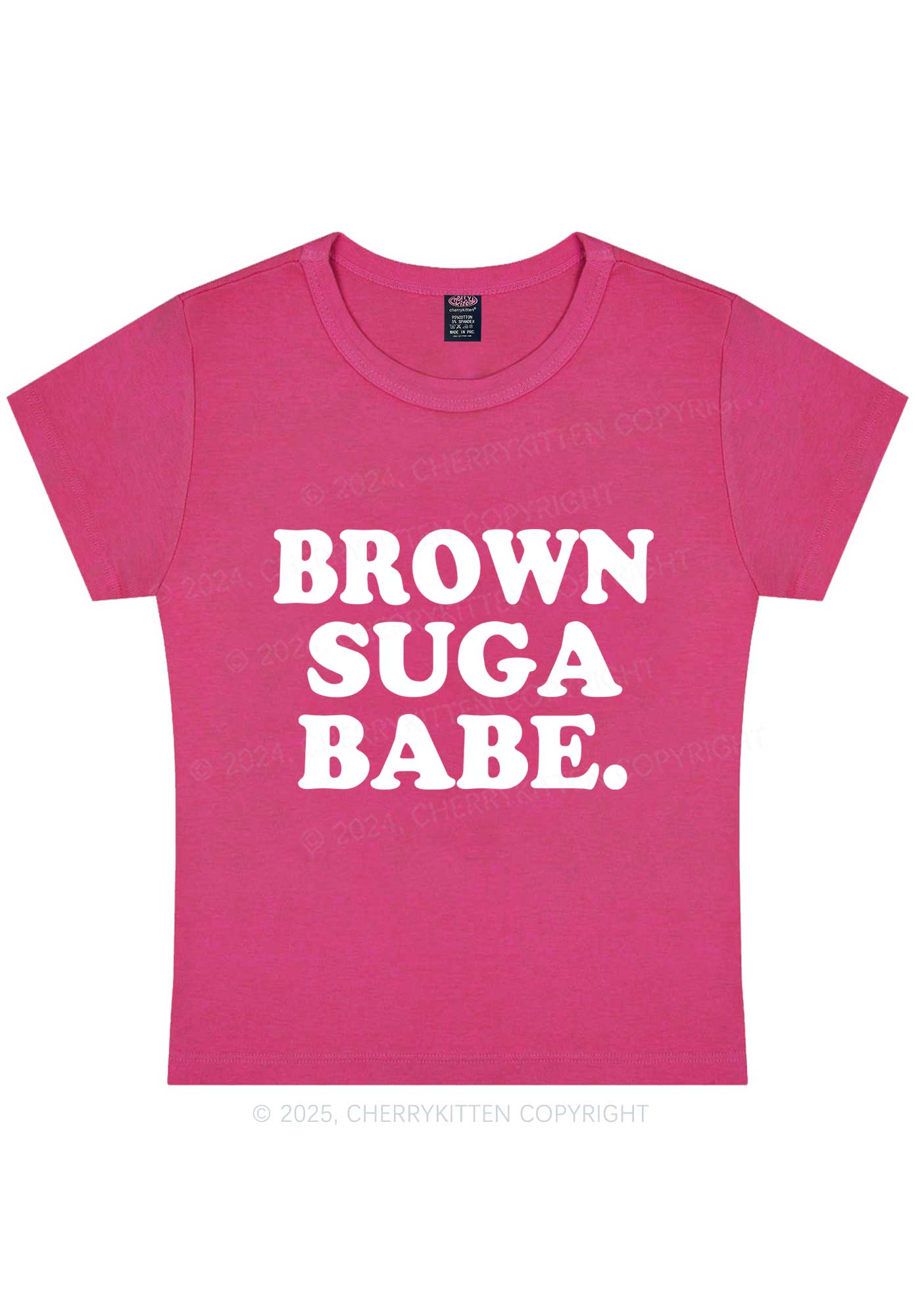 Brown Suga Babe Y2K Baby Tee Cherrykitten