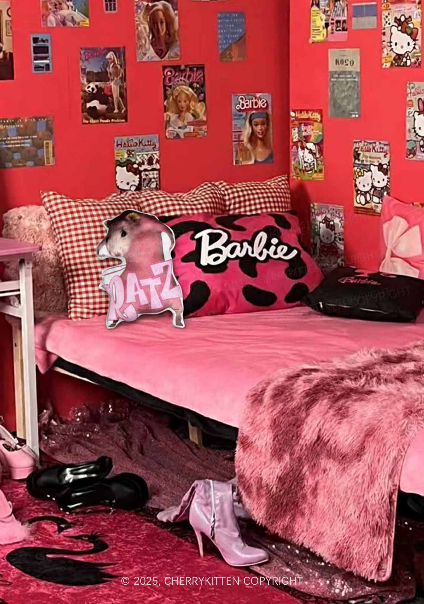 Pink Ratz Y2K Ugly Pillow Cherrykitten