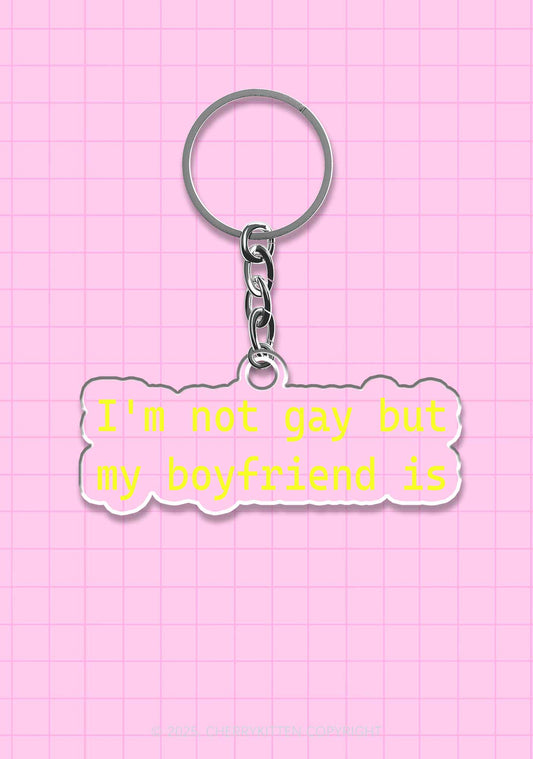 My BF Is Gay Pride 1Pc Y2K Keychain Cherrykitten
