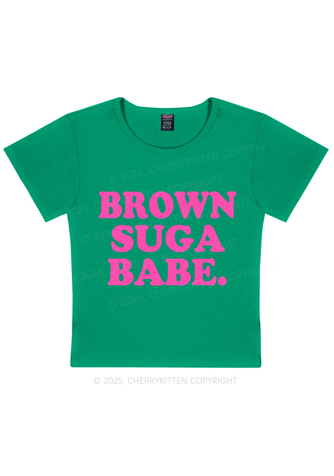 Brown Suga Babe Y2K Baby Tee Cherrykitten
