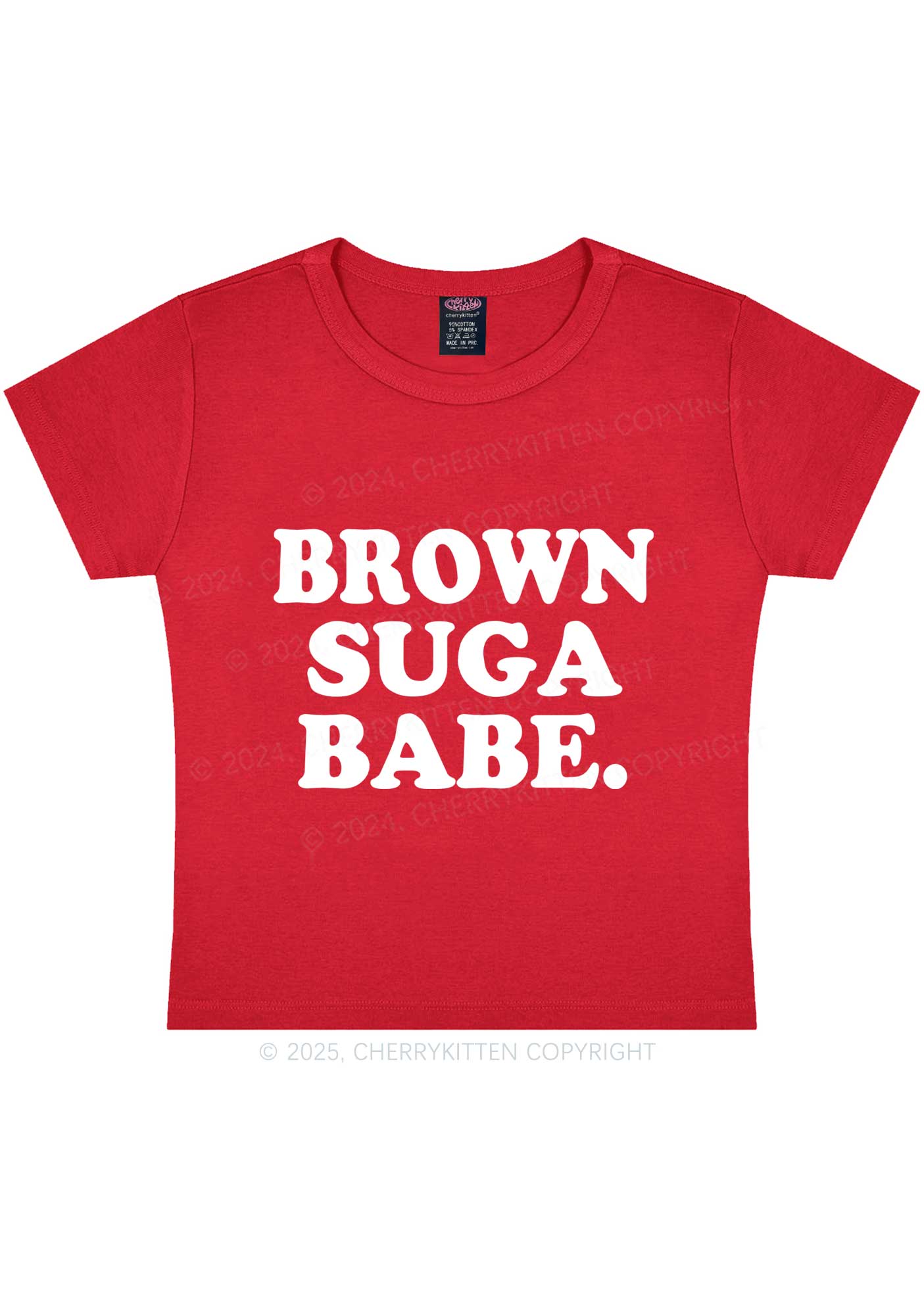 Brown Suga Babe Y2K Baby Tee Cherrykitten