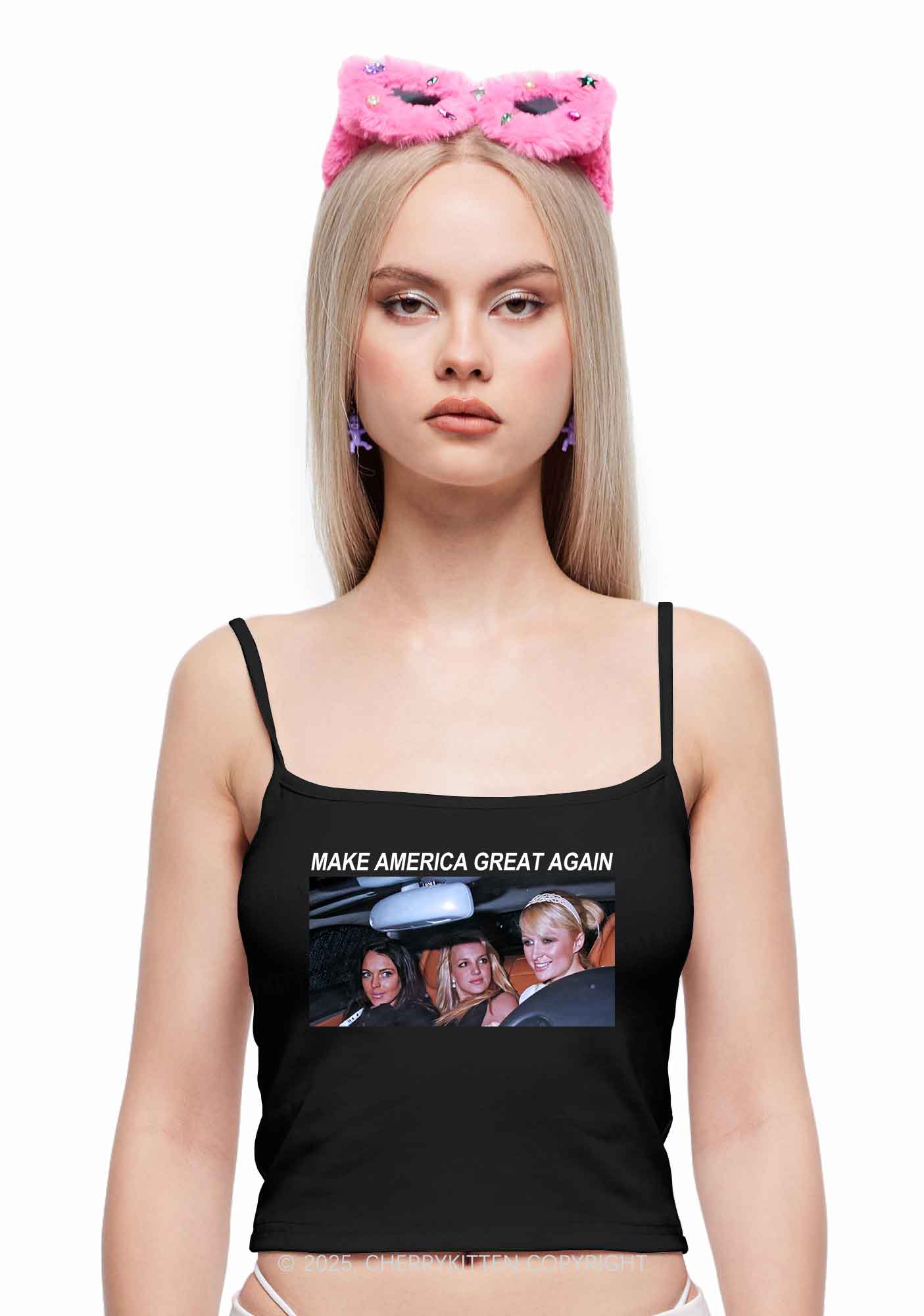 Make America Great Again Y2K Spaghetti Strap Cami Cherrykitten