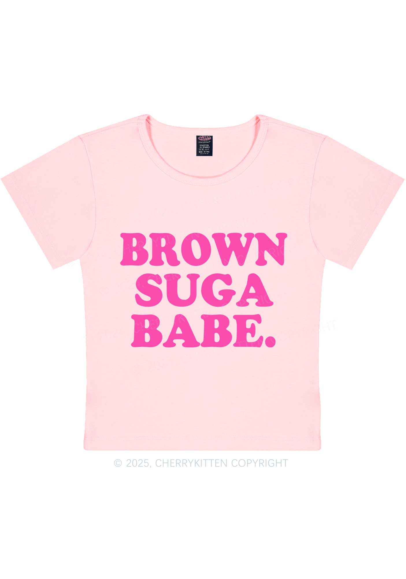 Brown Suga Babe Y2K Baby Tee Cherrykitten