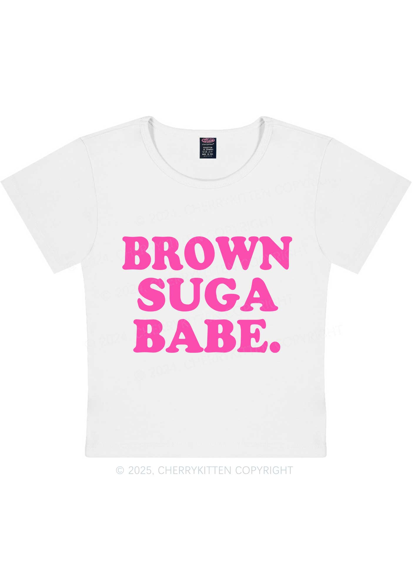 Brown Suga Babe Y2K Baby Tee Cherrykitten