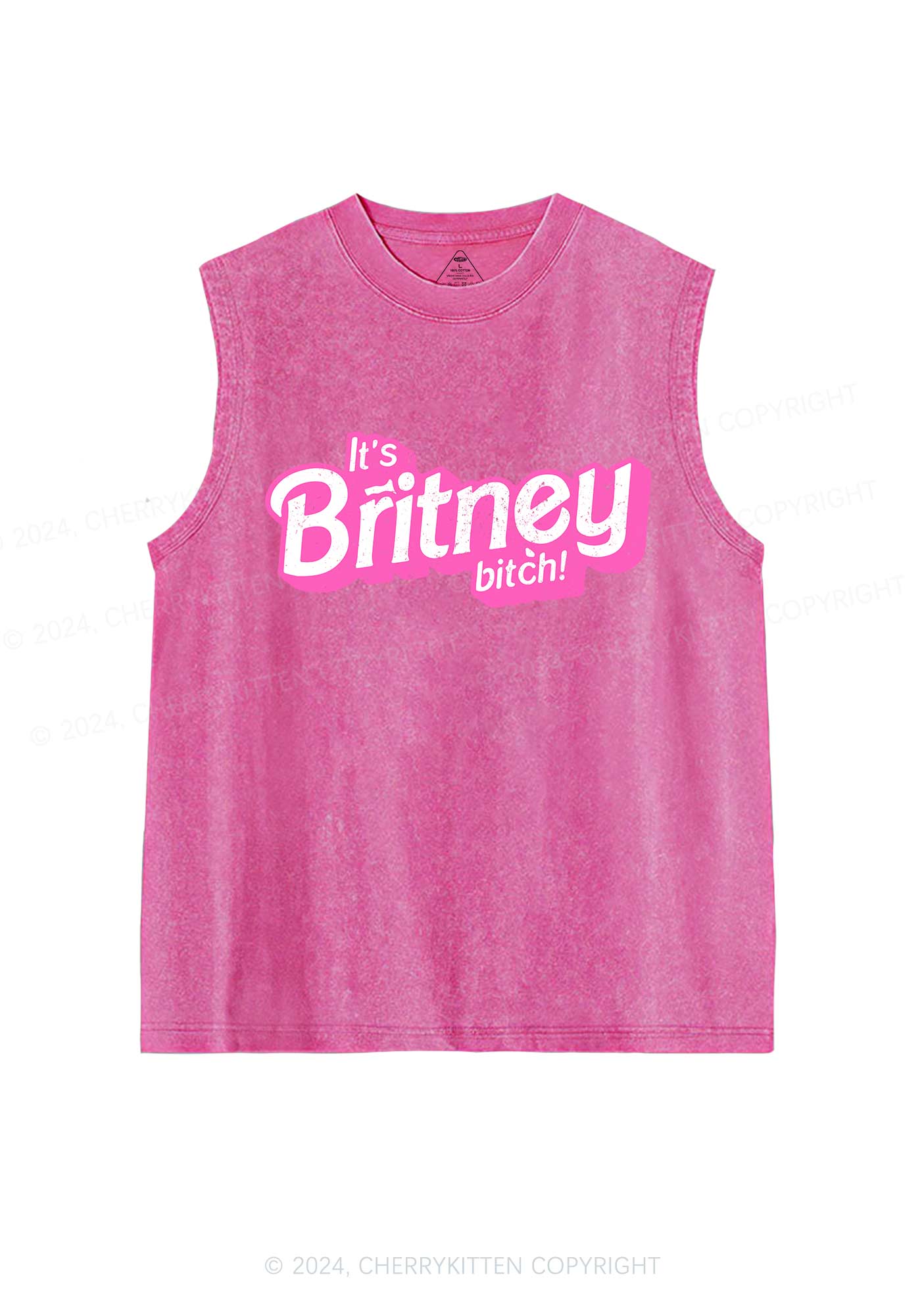 It's Britney Bixch Y2K Washed Tank Cherrykitten