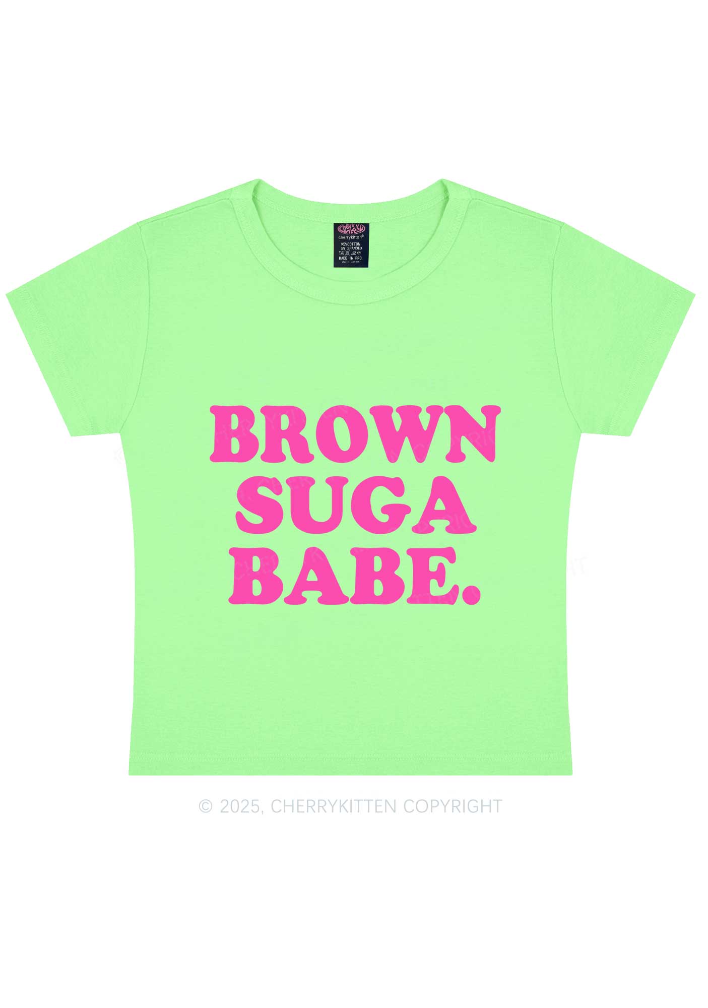 Brown Suga Babe Y2K Baby Tee Cherrykitten
