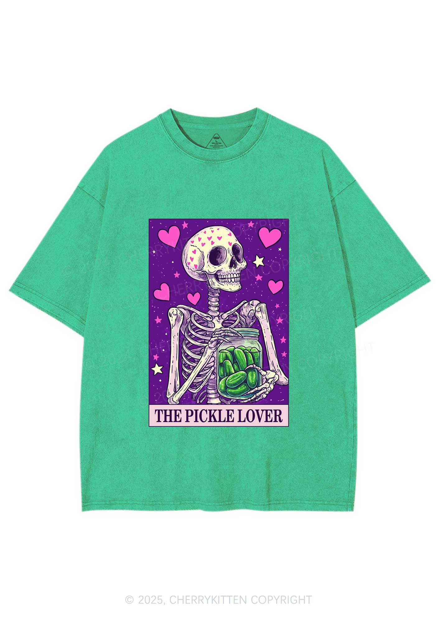 The Pickle Lover Y2K Washed Tee Cherrykitten