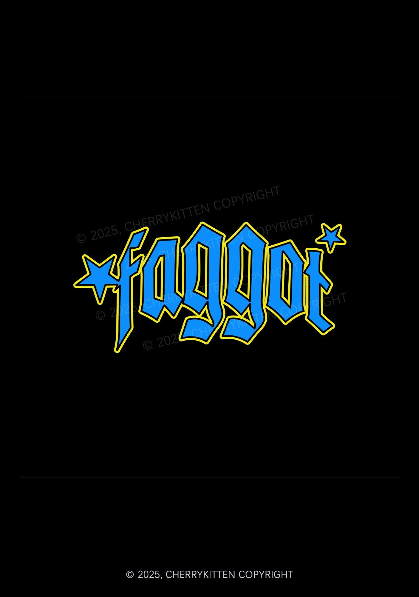 Faggot Stars Pride 1Pc Y2K Pin Badge Cherrykitten