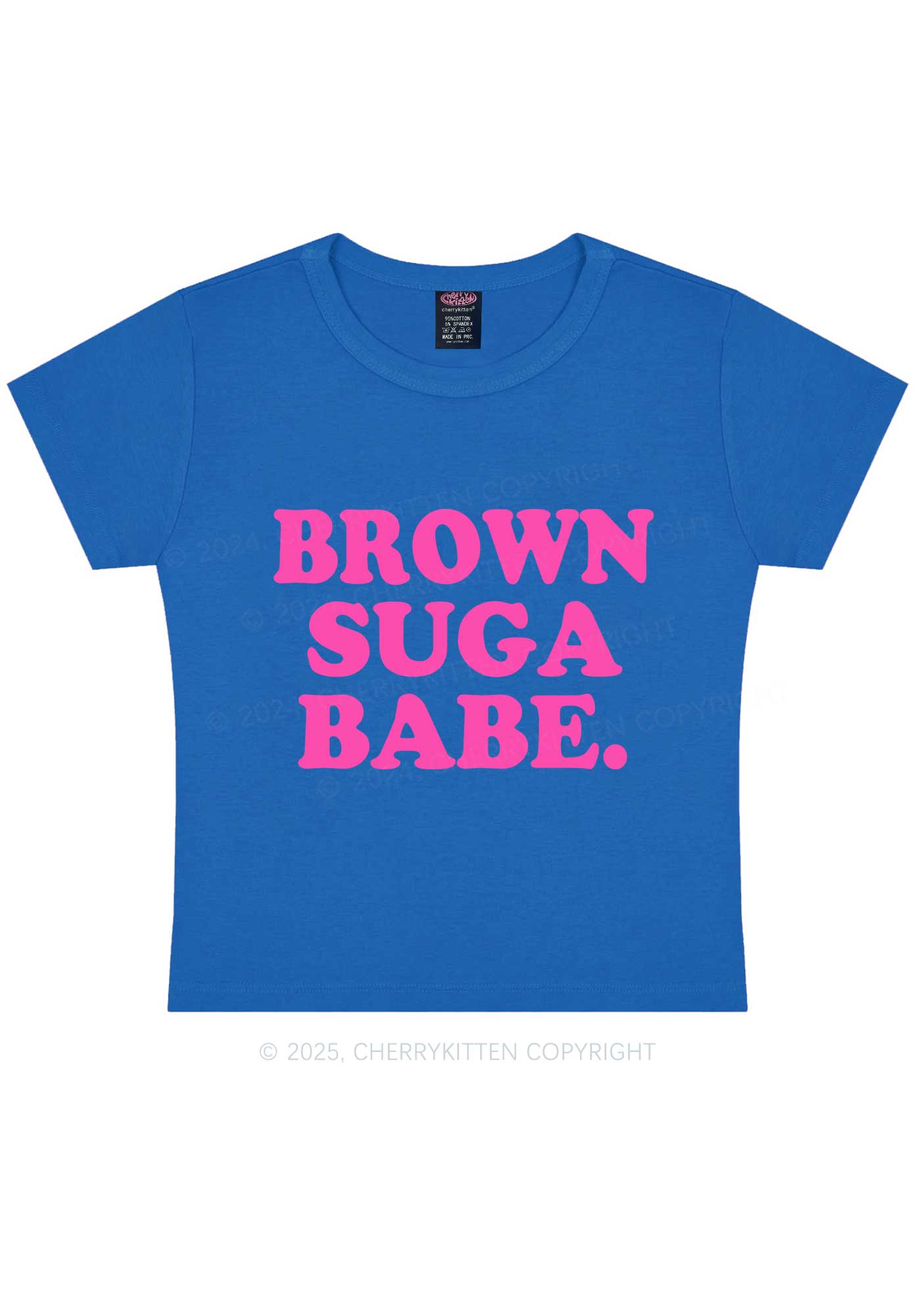 Brown Suga Babe Y2K Baby Tee Cherrykitten