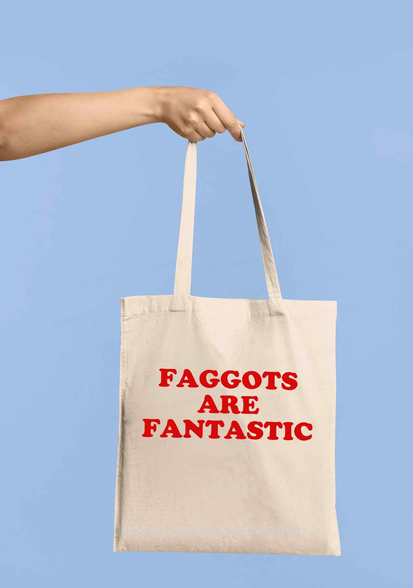 Faggots Are Fantastic Pride Y2K Canvas Tote Bag Cherrykitten