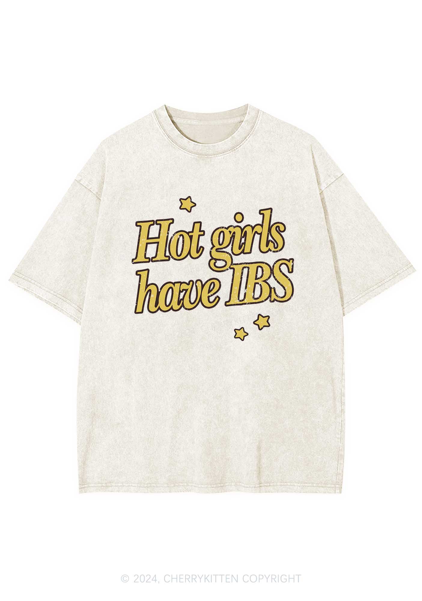 Hot Girls Have IBS Y2K Washed Tee Cherrykitten