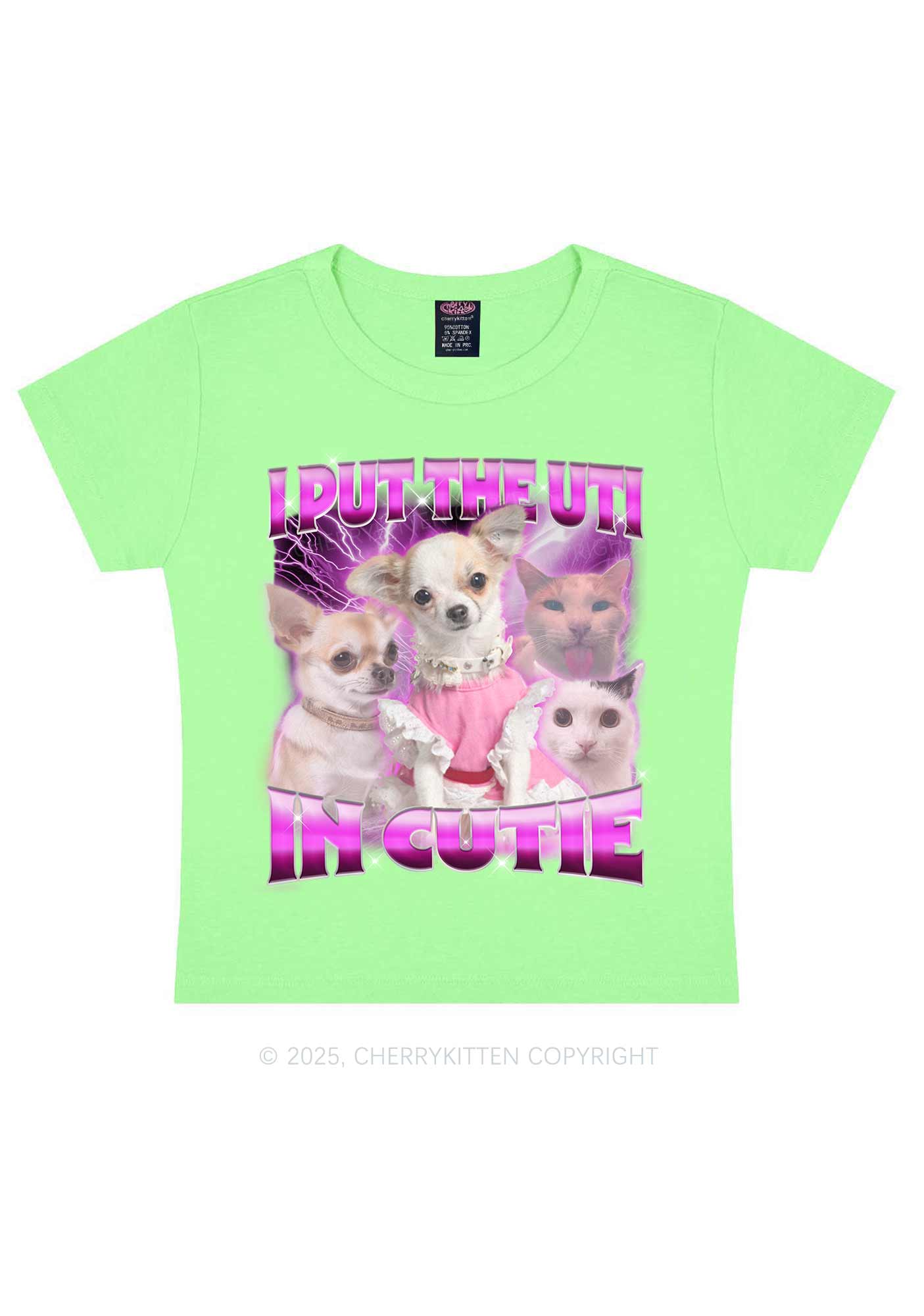 Put UTI In Cutie Y2K Baby Tee Cherrykitten