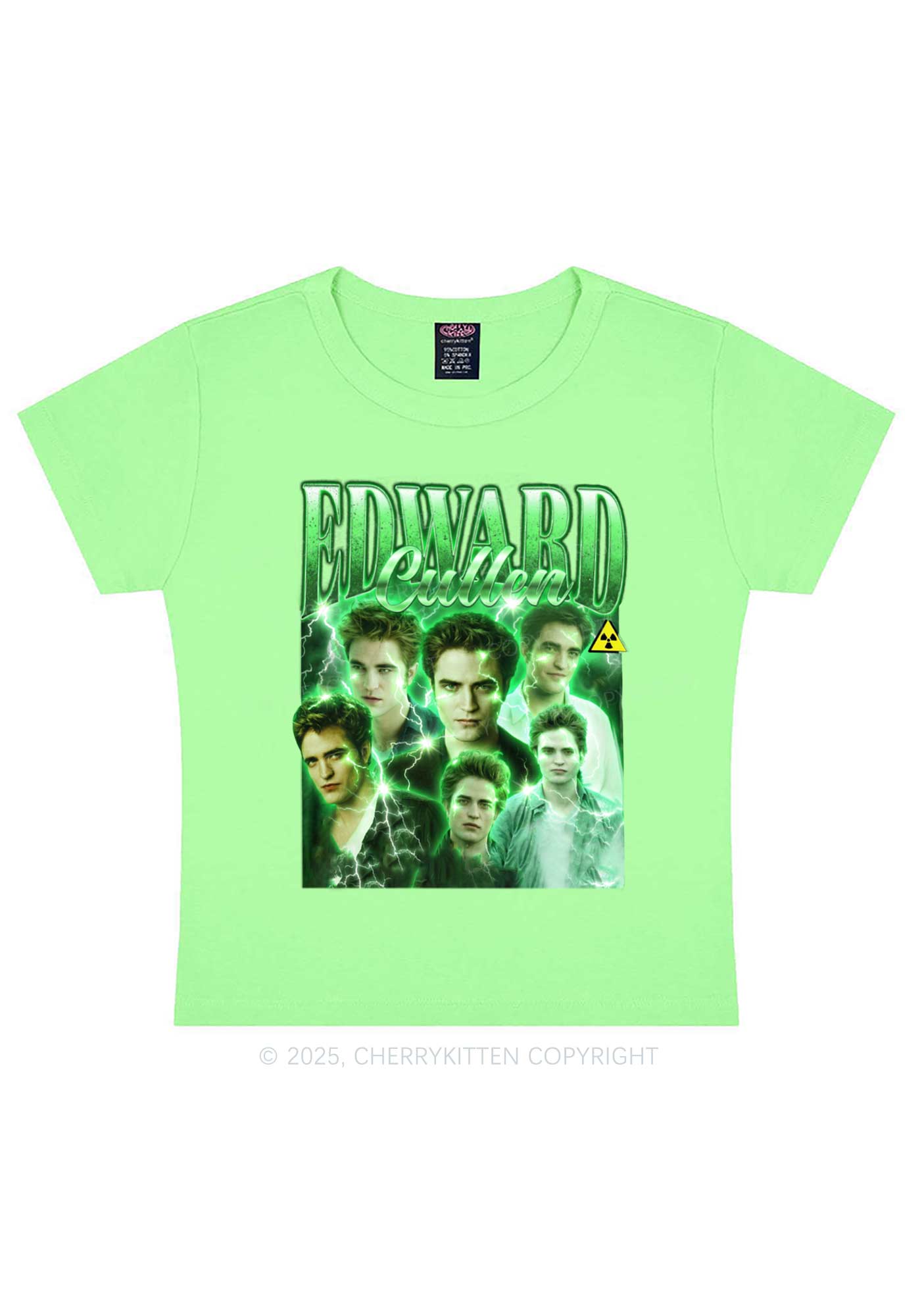 EC Green Lightning Y2K Baby Tee Cherrykitten