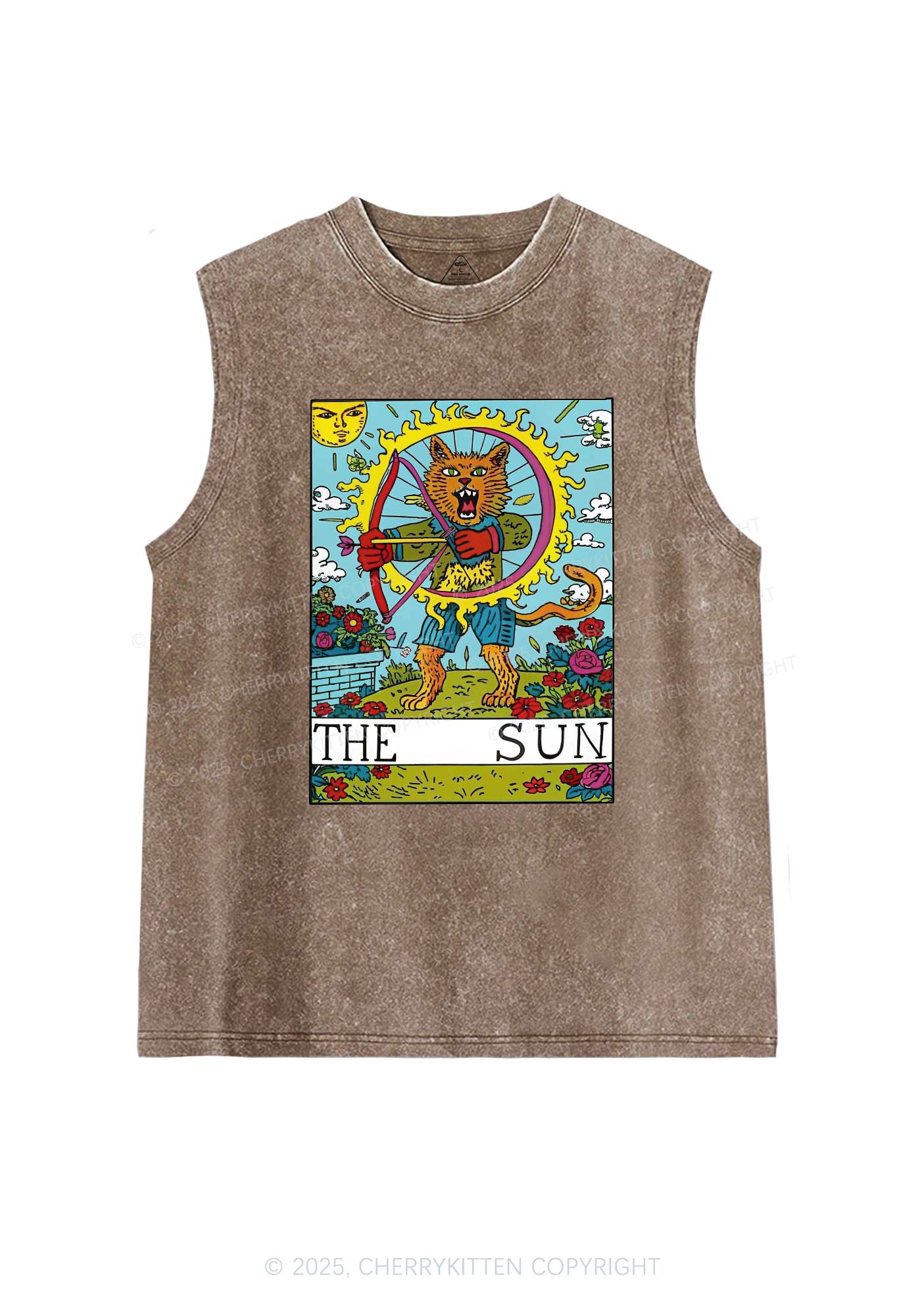 The Sun Cat Y2K Washed Tank Cherrykitten
