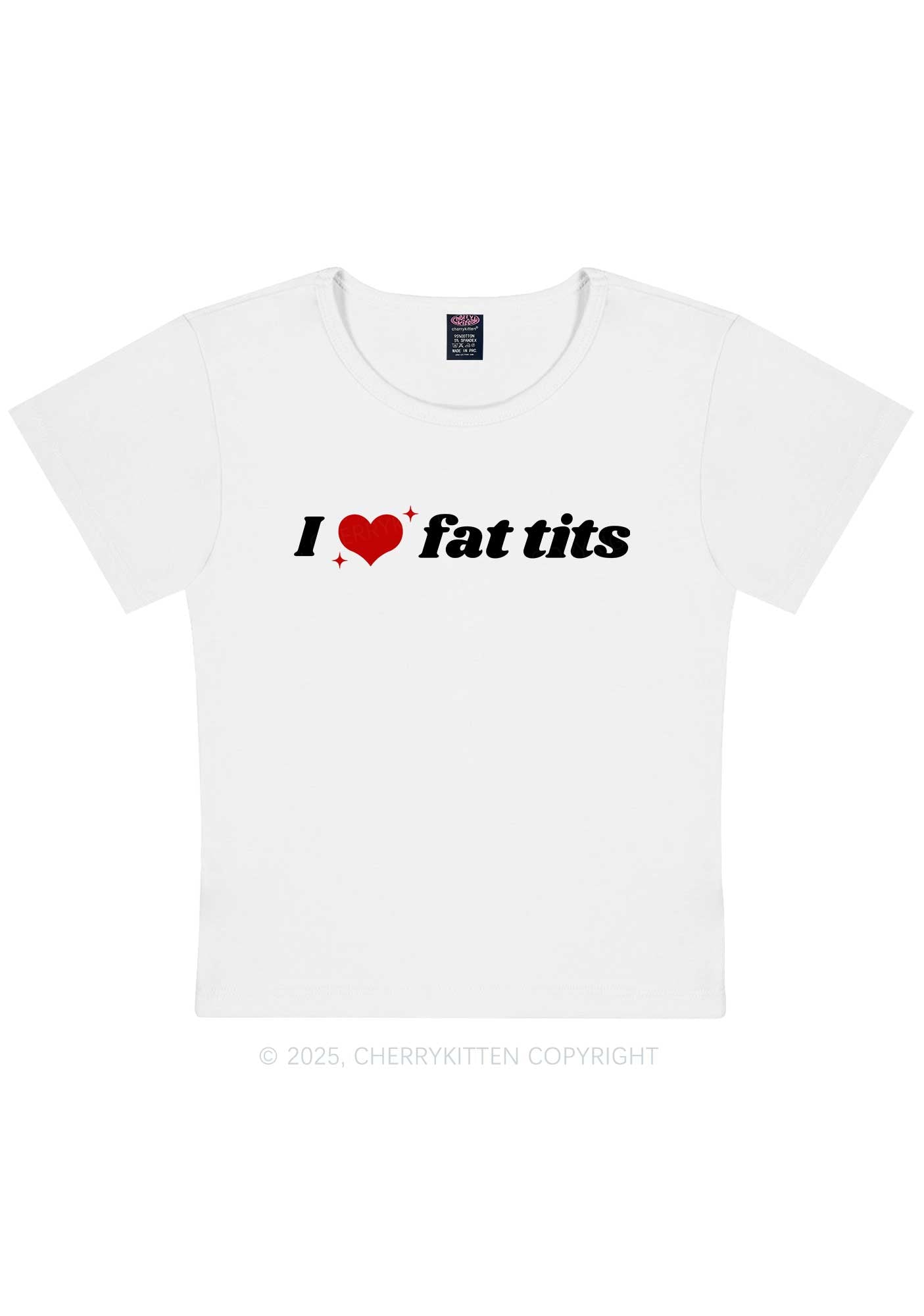 I Love Fat Txts Y2K Baby Tee Cherrykitten