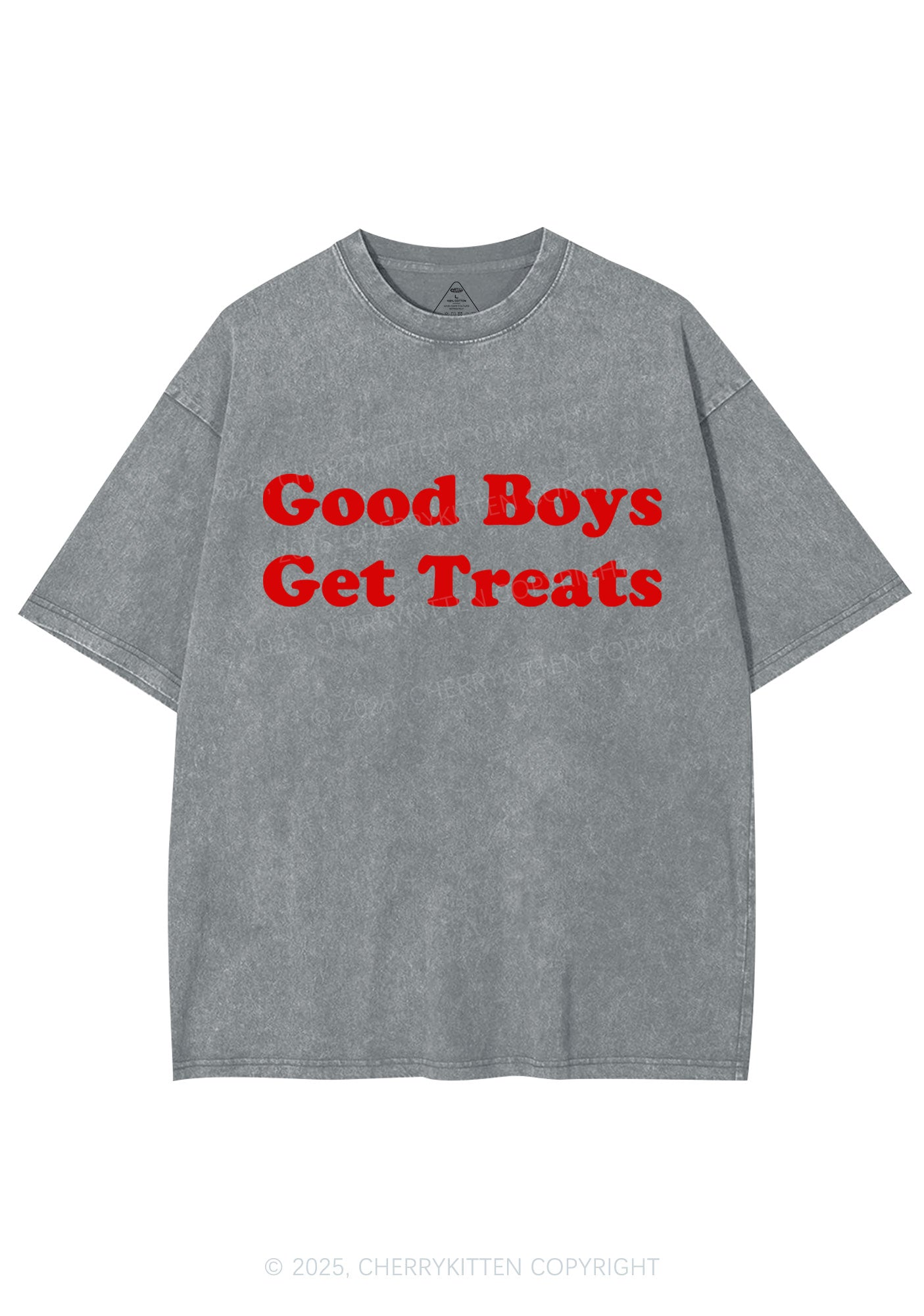 Good Boys Get Treats Y2K Shirts Washed Tee Cherrykitten