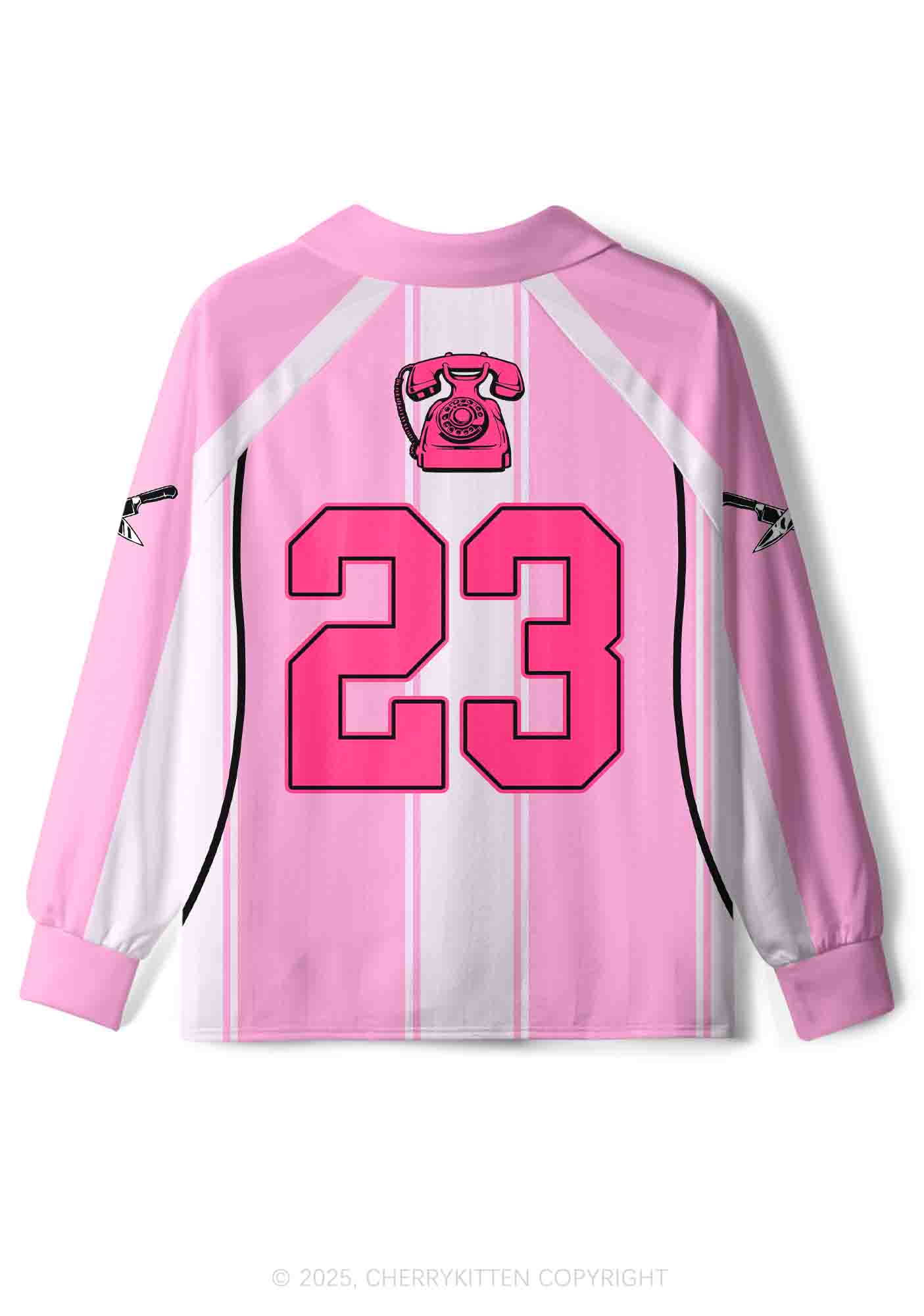 Halloween Custom Horror Hang Up Frist Y2K Sport Long Sleeve Jersey Shirts Cherrykitten