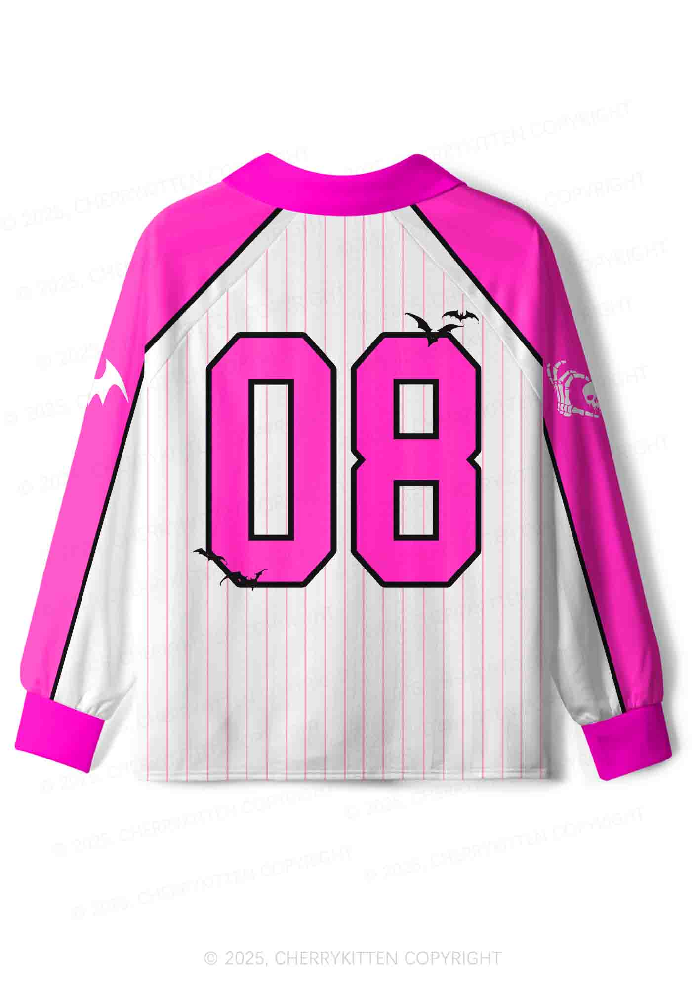 Halloween Custom White Going Slashing Y2K Sport Long Sleeve Jersey Shirts Cherrykitten