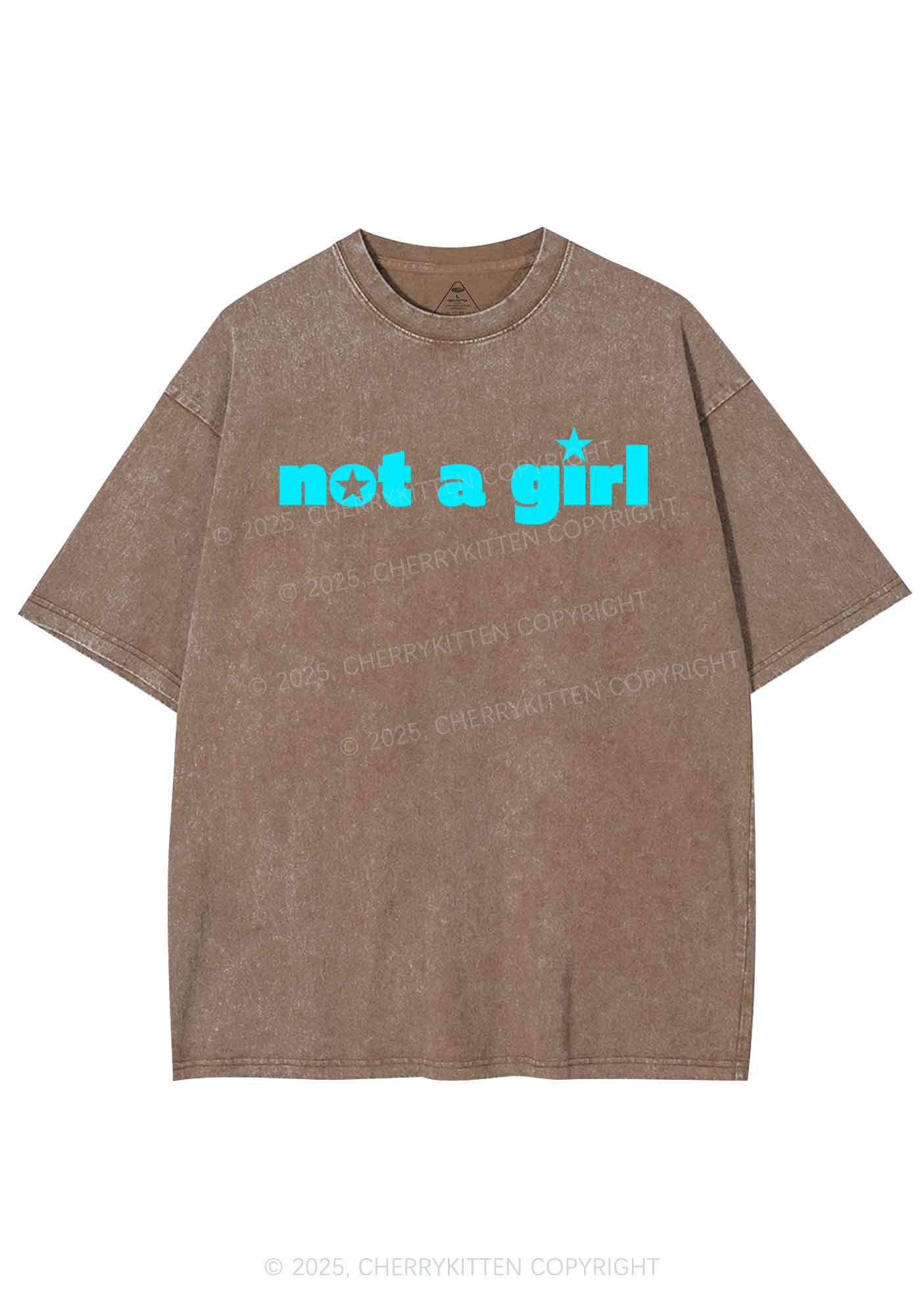 Not A Girl Y2K Shirts Washed Tee Cherrykitten