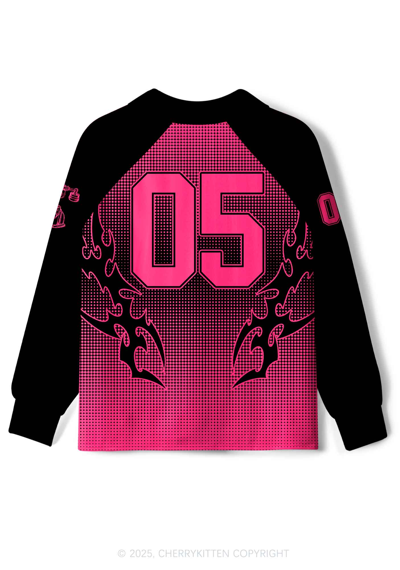 Halloween Custom Pink Horror Hang Up Heart Y2K Long Sleeve Sport Jersey Shirts Cherrykitten