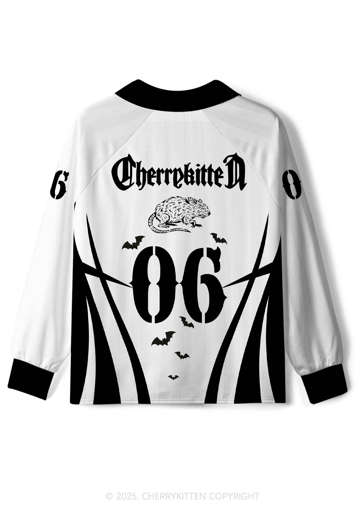 Halloween Custom Bat Monster Y2K Long Sleeve Sport Jersey Shirts Cherrykitten