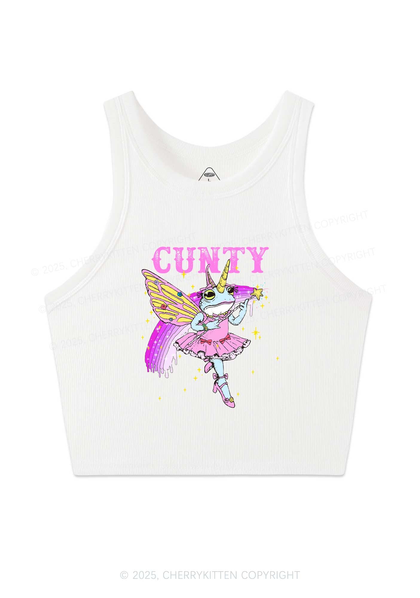 Cxxty Fairy Frog Y2K Crop Tank Top Cherrykitten