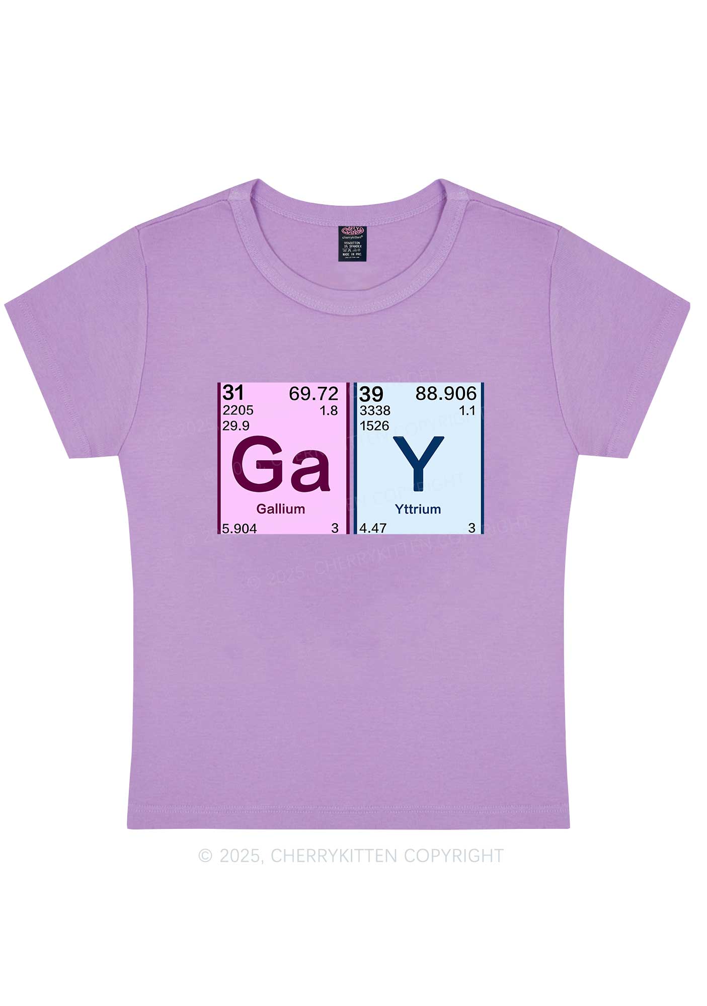 Gay Periodic Table Elements Pride Y2K Baby Tee Cherrykitten