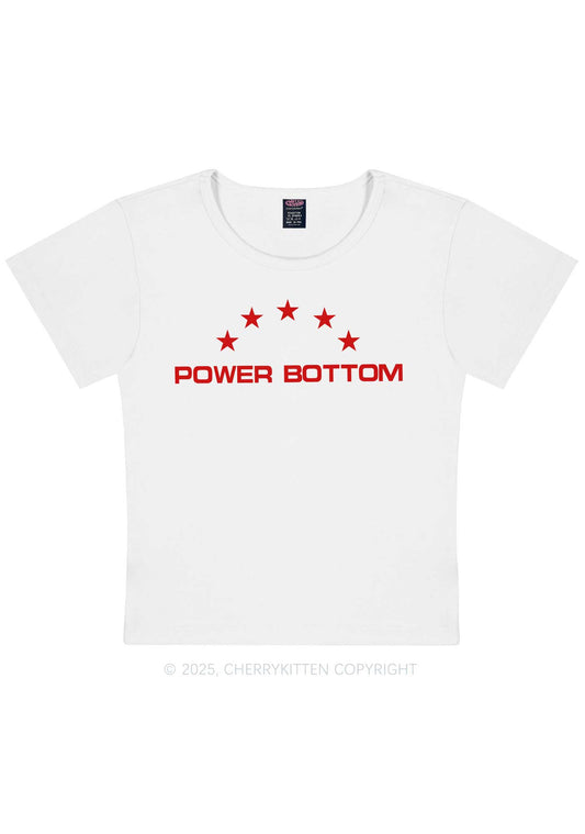Power Bottom Pride Y2K Baby Tee Cherrykitten
