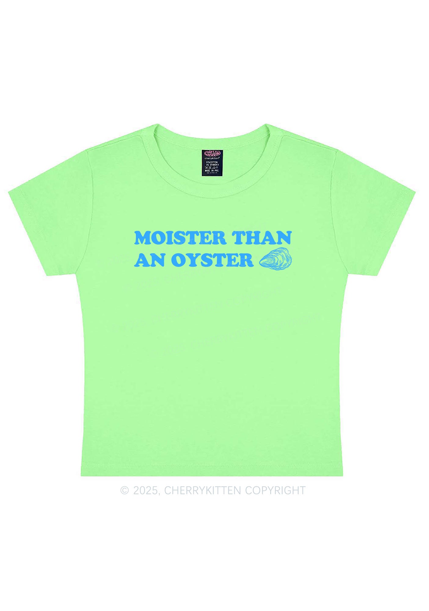 Moister Than An Oyster Y2K Baby Tee Cherrykitten