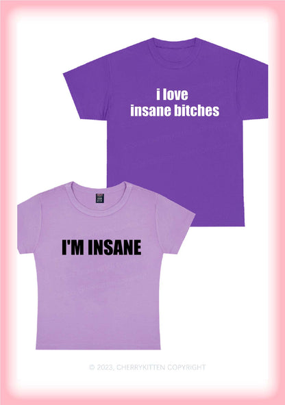 I Love Insane Bxxches Y2K Valentine's Day Shirt Cherrykitten