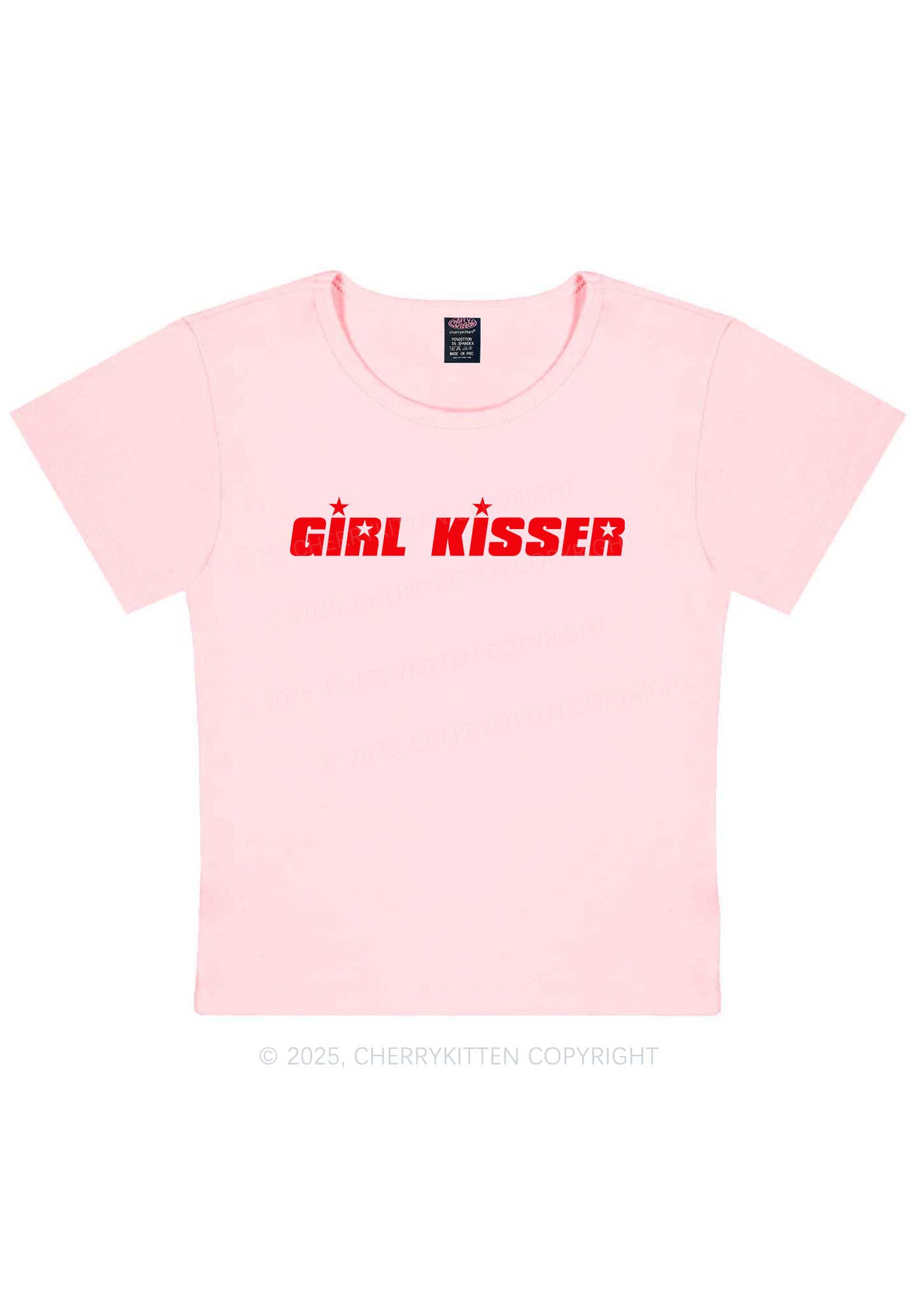Girl Kisser Star Y2K Baby Tee Cherrykitten