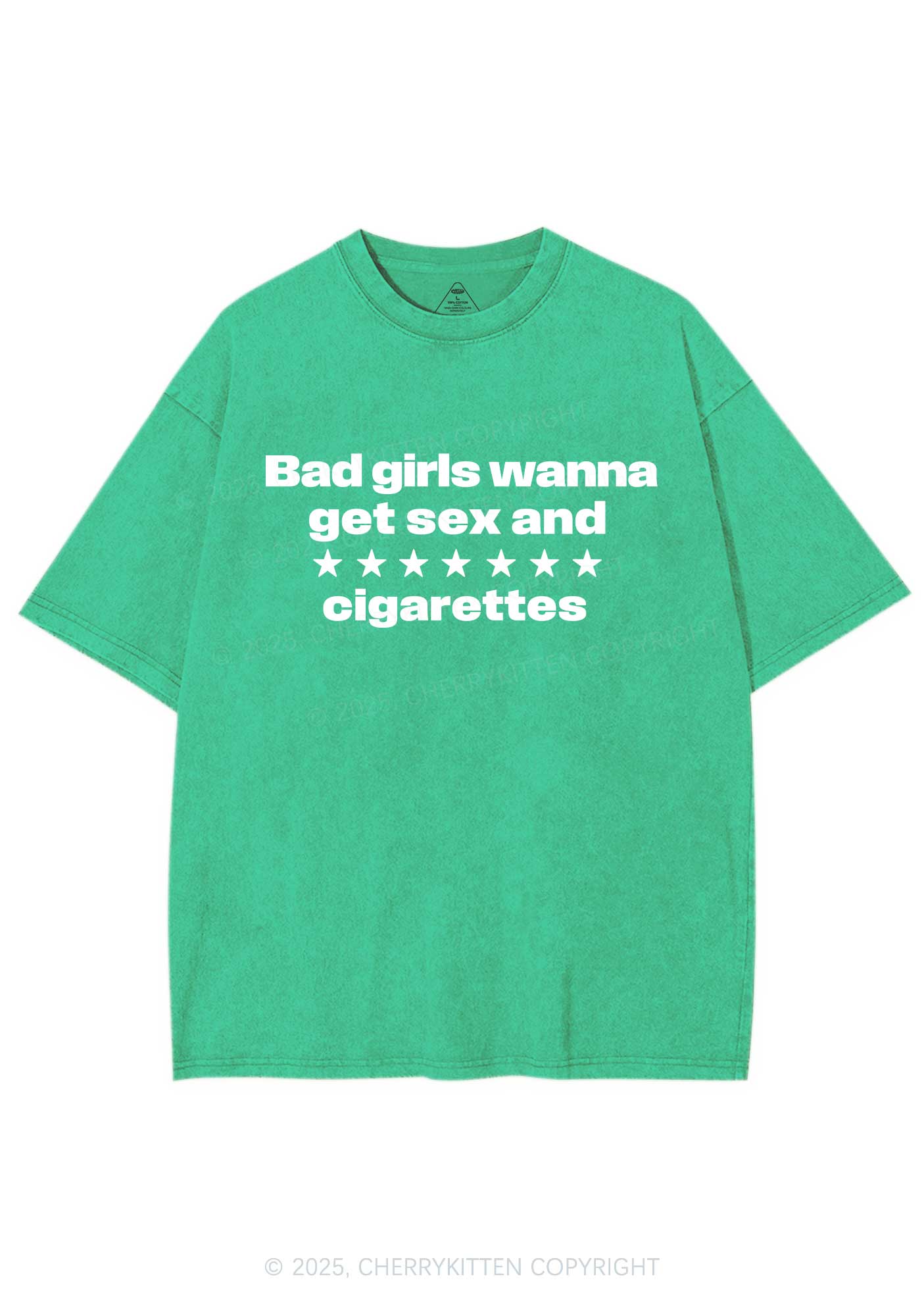 Wanna Sxx Cigarettes Y2K Shirts Washed Tee Cherrykitten