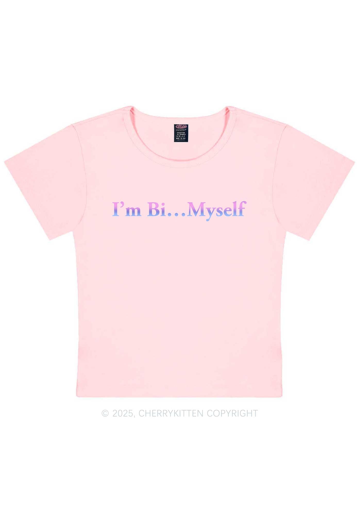 Im Bi Myself Pride Y2K Baby Tee Cherrykitten
