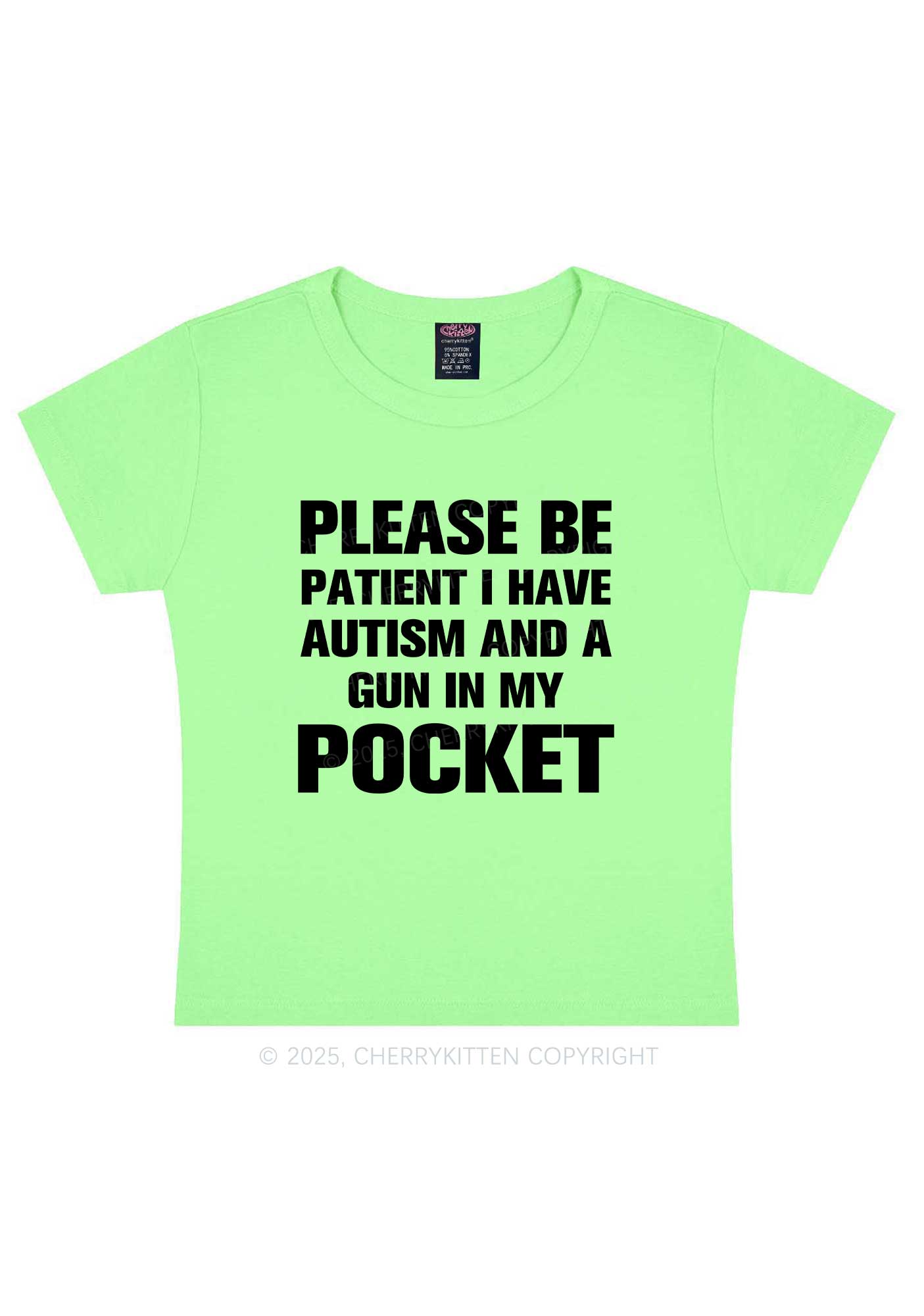 Please Be Patient Y2K Baby Tee Cherrykitten