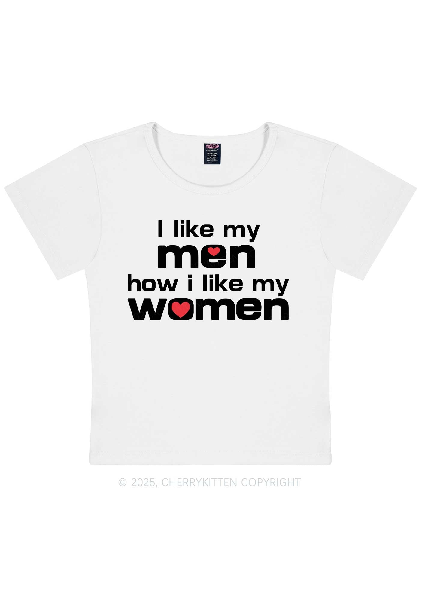 I Like My Men Pride Y2K Baby Tee Cherrykitten