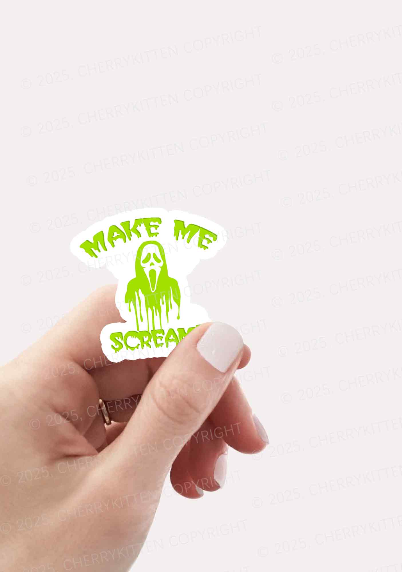 Halloween Make Me Scream Y2K Sticker Cherrykitten