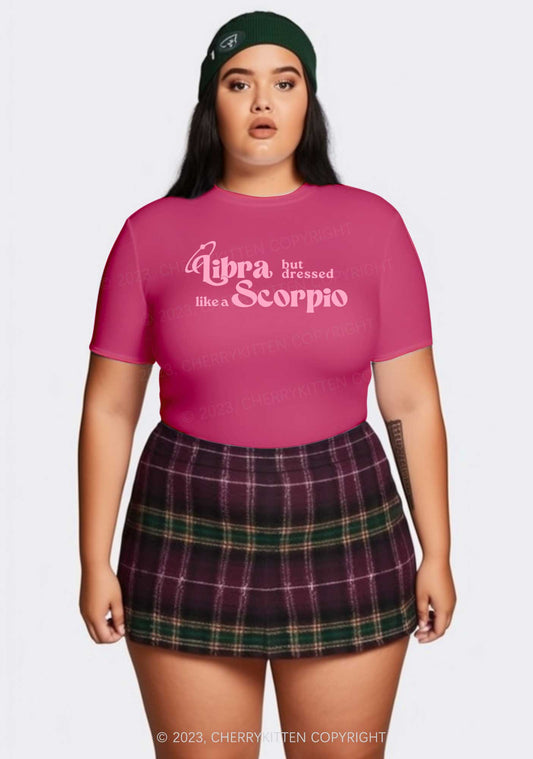 Curvy Libra Dressed Like Scorpio Y2K Baby Tee Cherrykitten