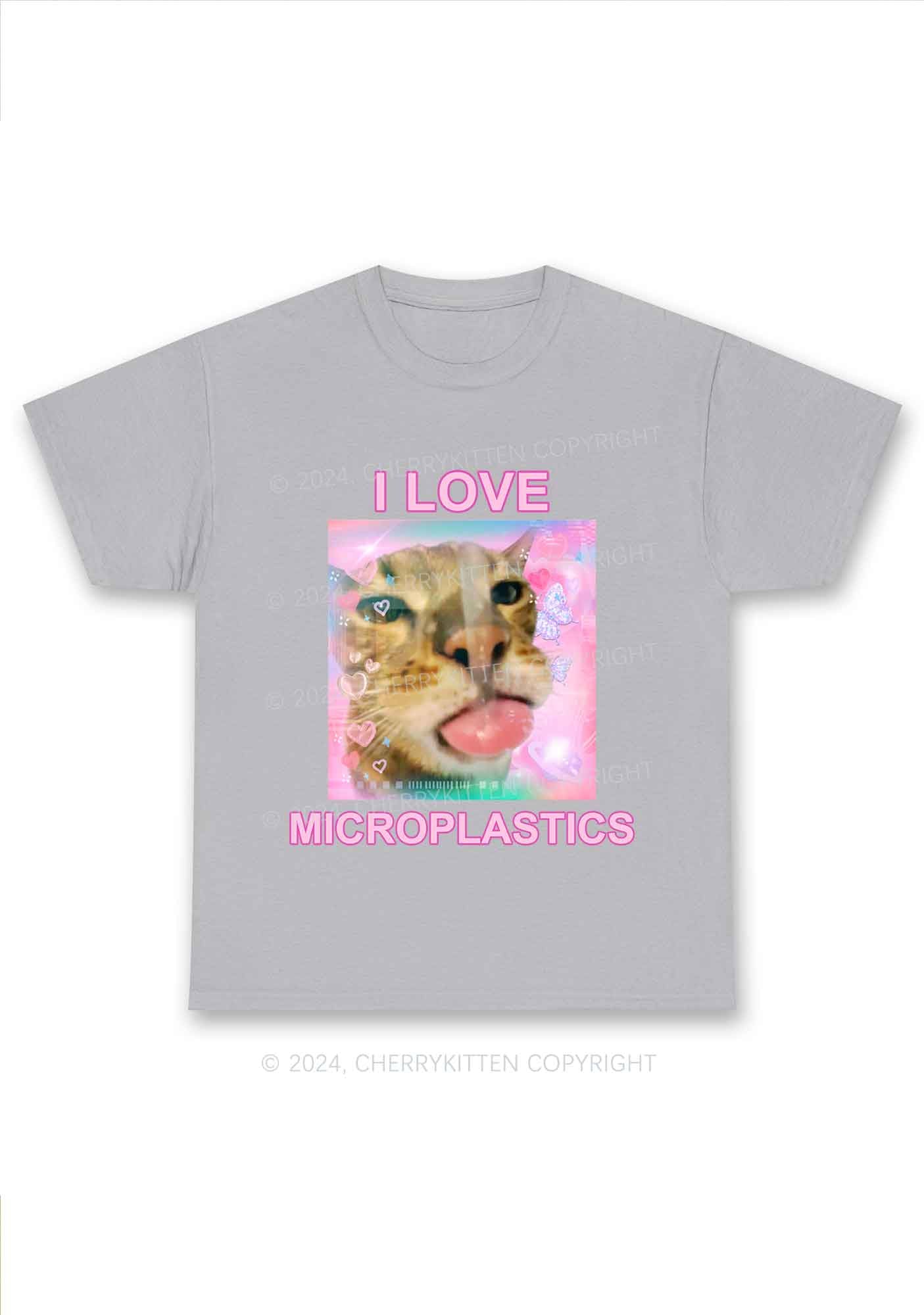 I Love Microplastics Y2K Chunky Shirt Cherrykitten