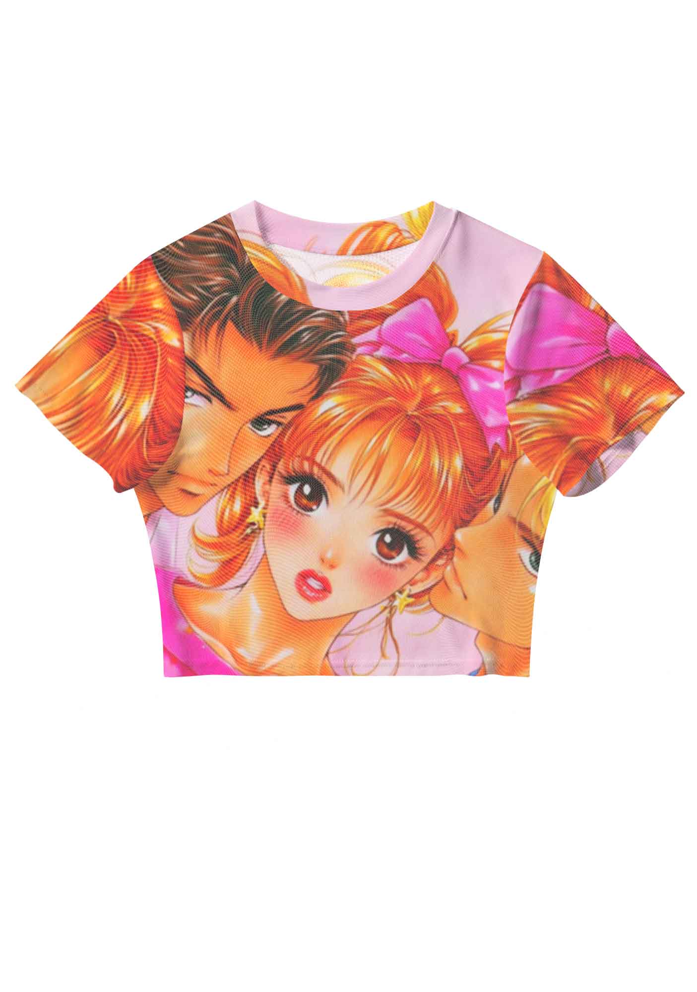 Love Triangle Y2K Mesh Crop Top Cherrykitten