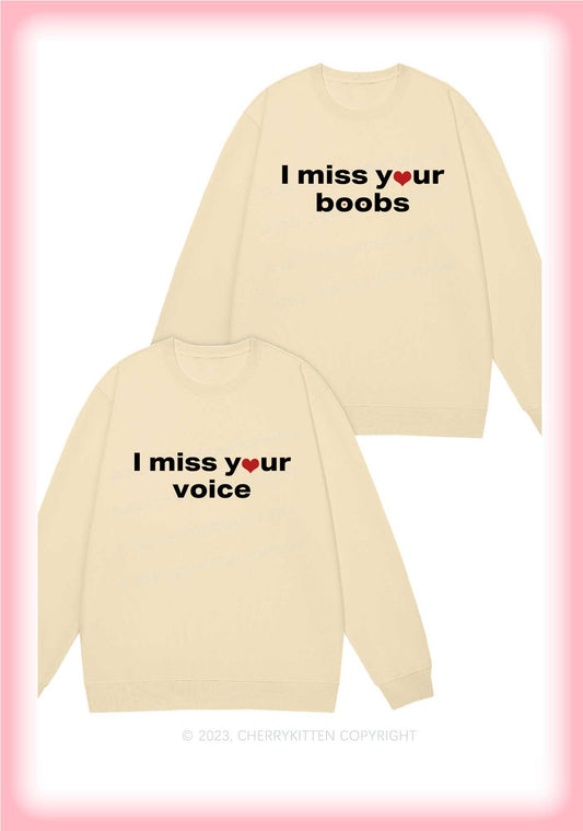 Miss Your Voice Y2K Valentine's Day Sweatshirt Cherrykitten