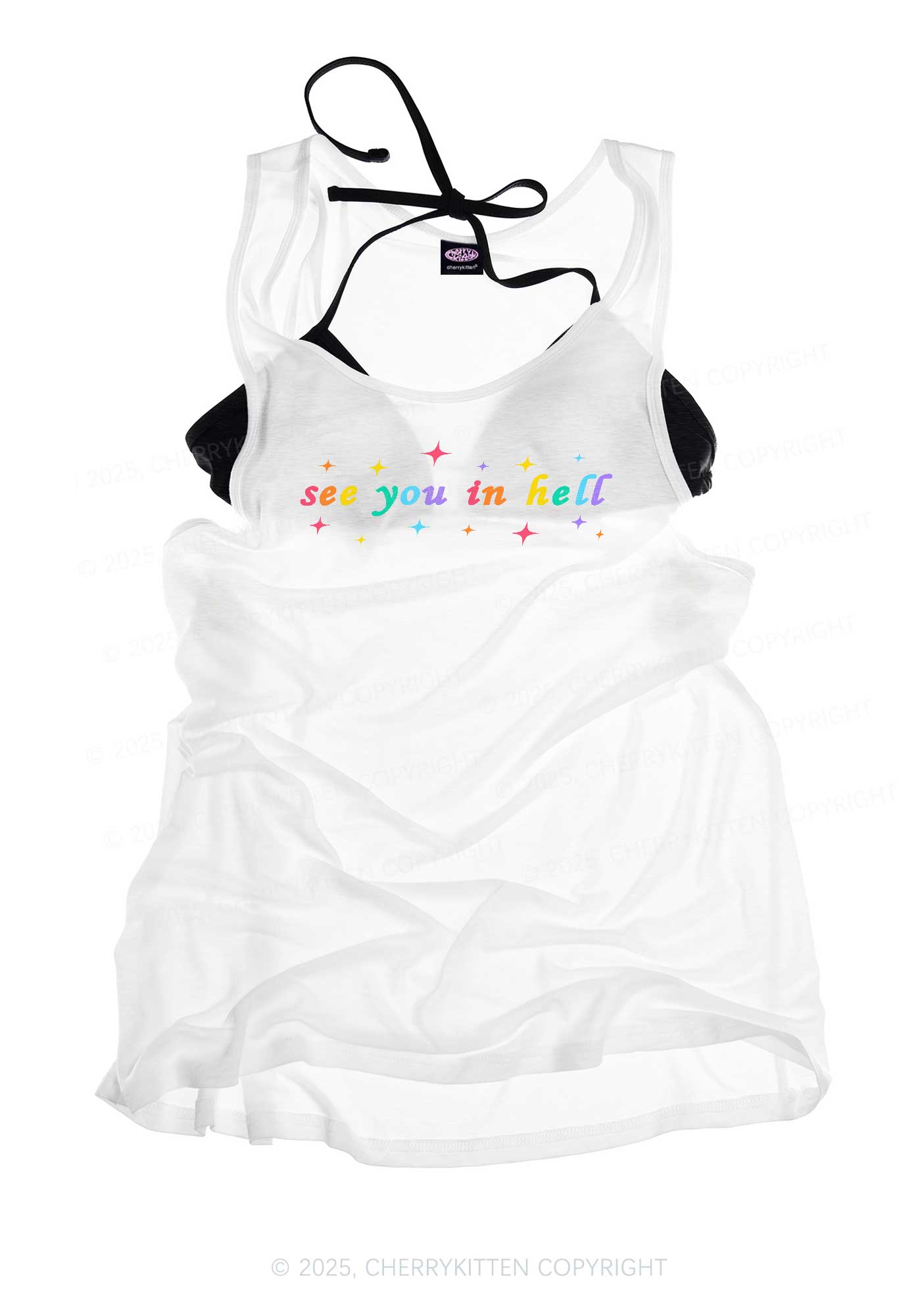 See You In Hell Y2K Sheer Boyfriend Tank Cherrykitten