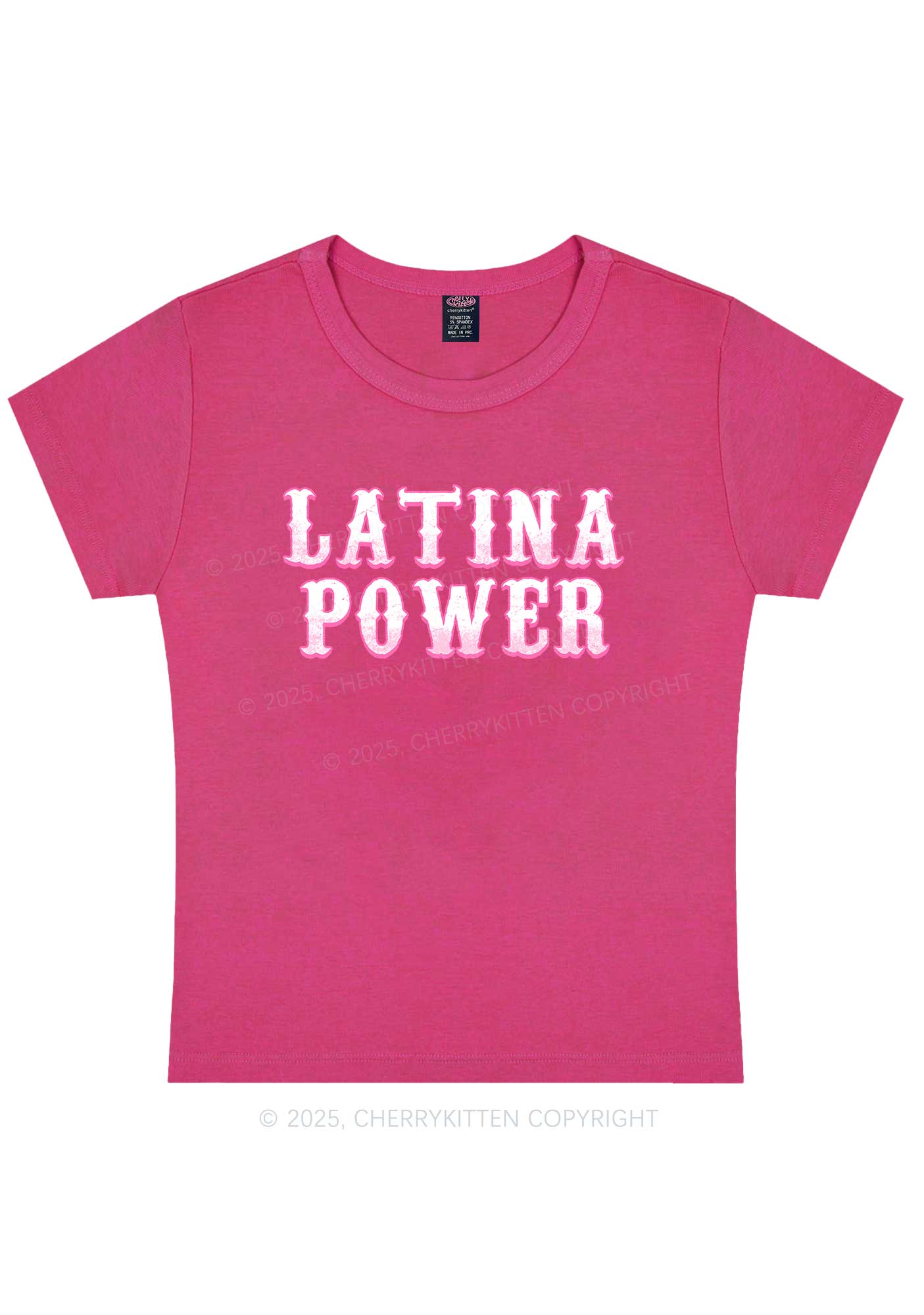 Latina Power Y2K Baby Tee Cherrykitten
